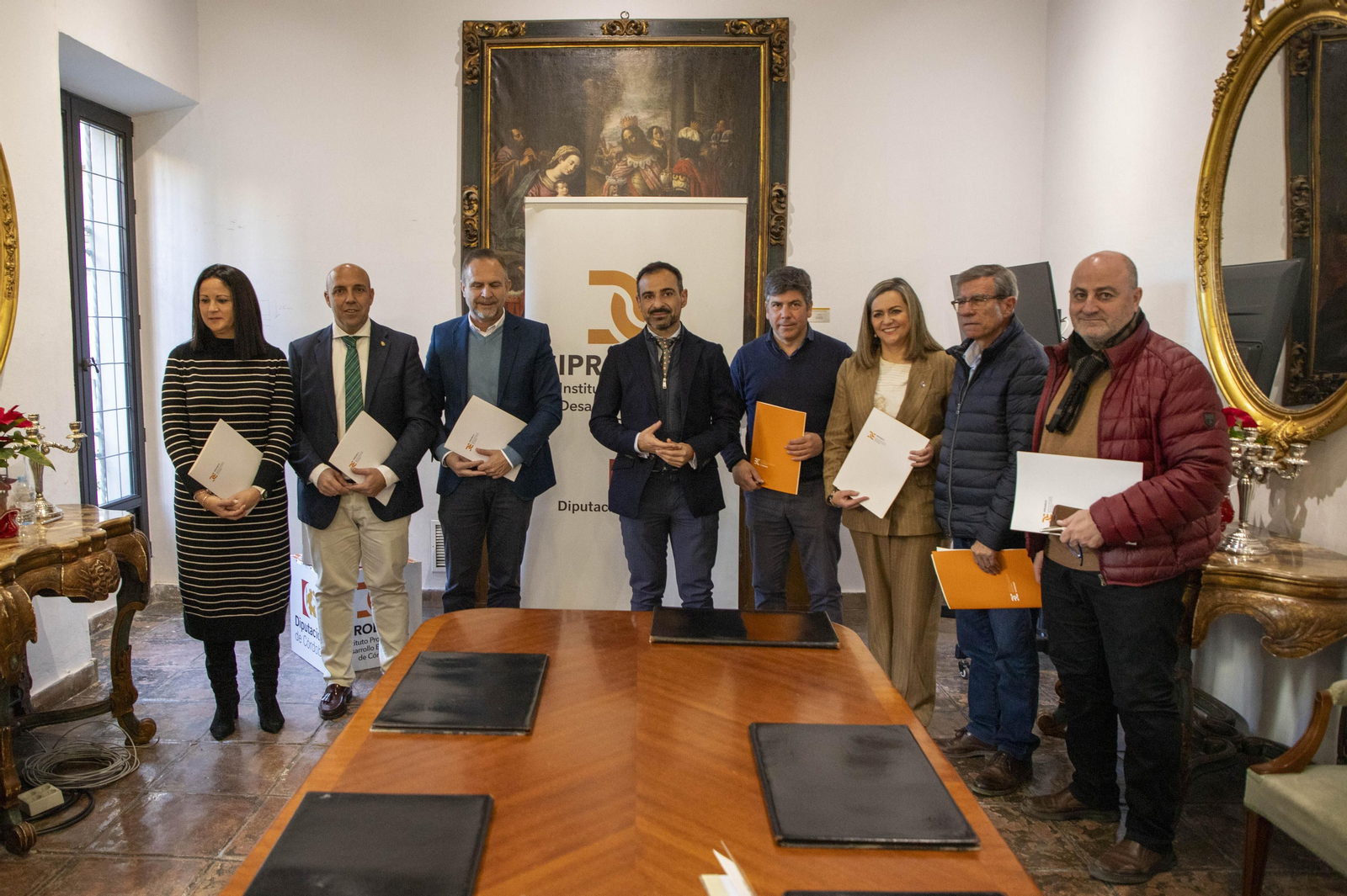 Félix Romero, con los representantes de los GDR de la provincia de Córdoba.