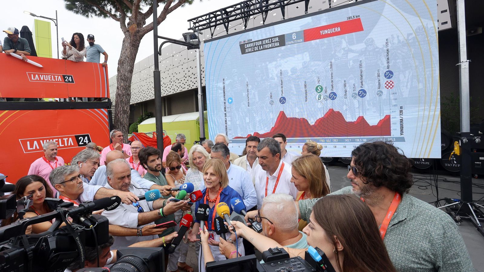 Así fue la salida de la Vuelta España desde Carrefour Sur en Jerez