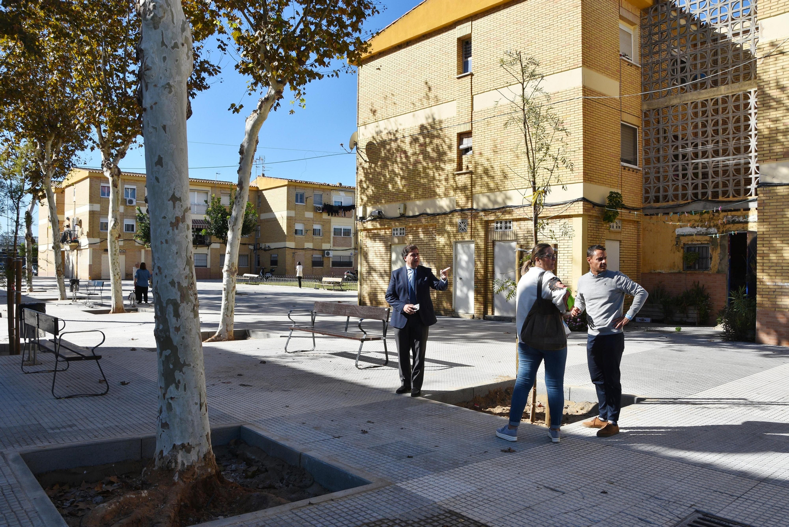 El alcalde en una visita a las obras.