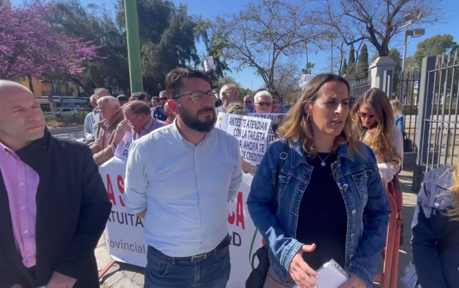 Representantes de IU, Jorge Rodríguez  y Ana Medina.
