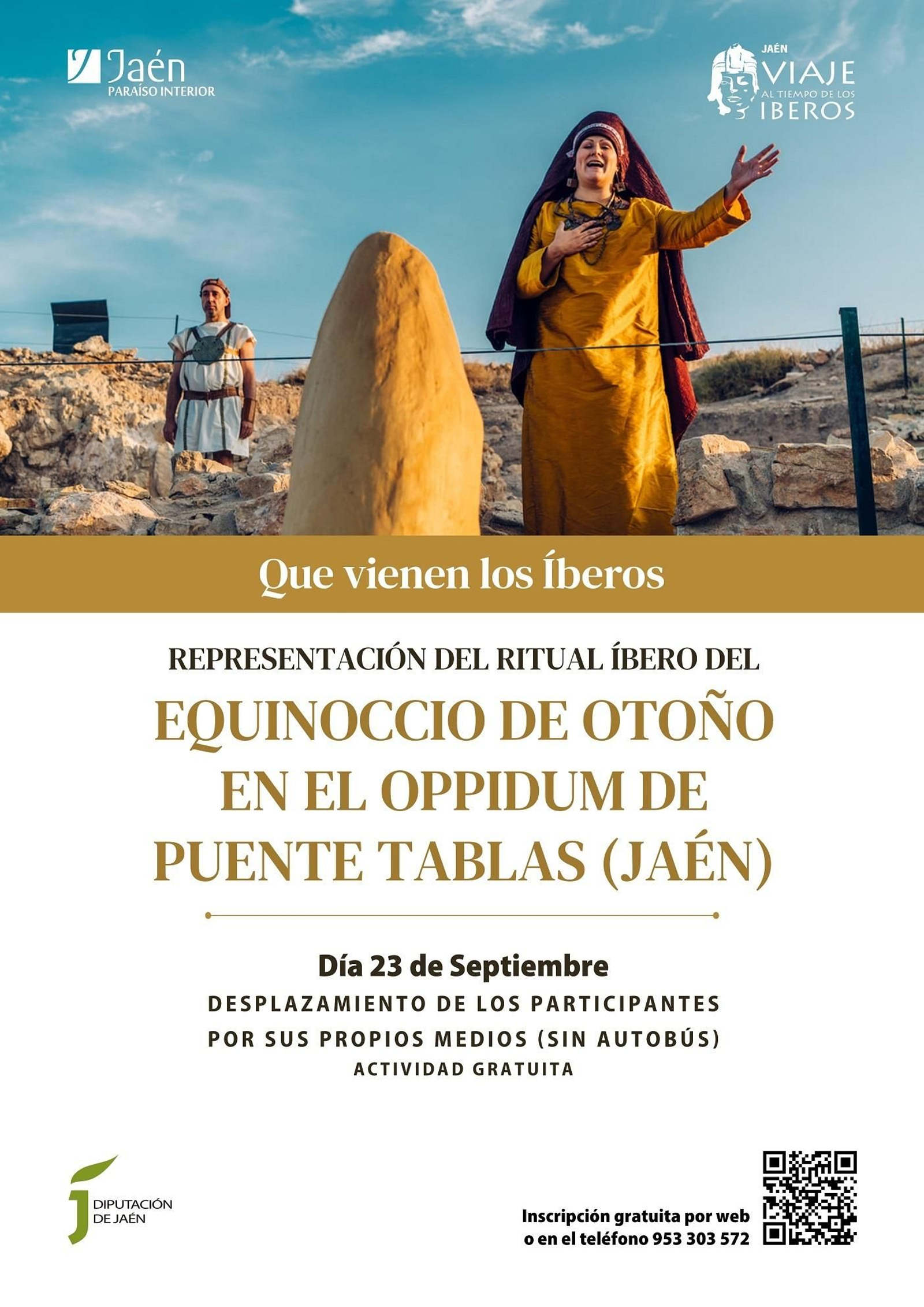 Cartel del Equinoccio de Otoño en el Oppidum de Puente Tablas. Cartel del Equinoccio de Otoño en el Oppidum de Puente Tablas.