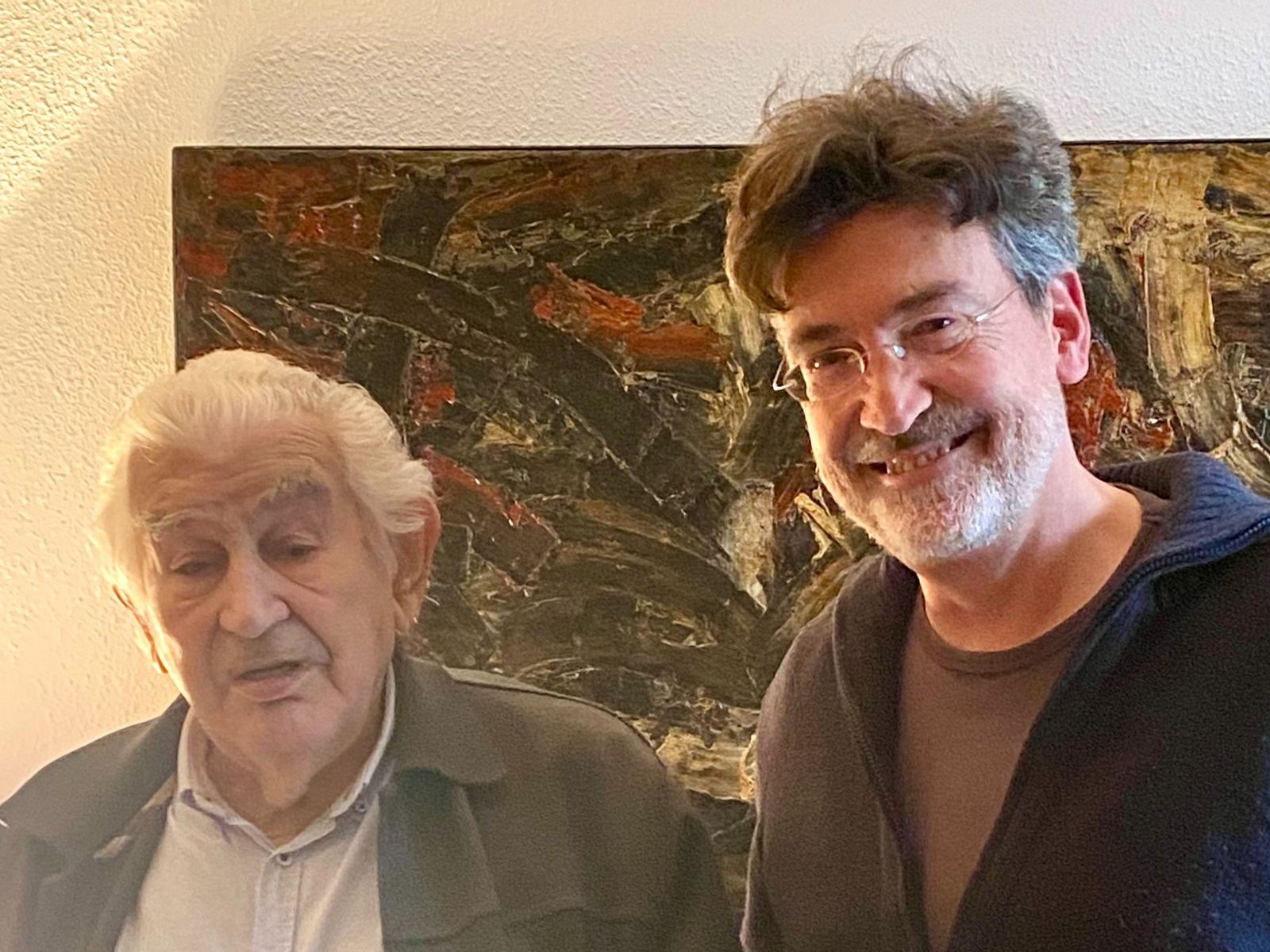 José María Sánchez-Verdú y Antonio Gamoneda en una foto reciente