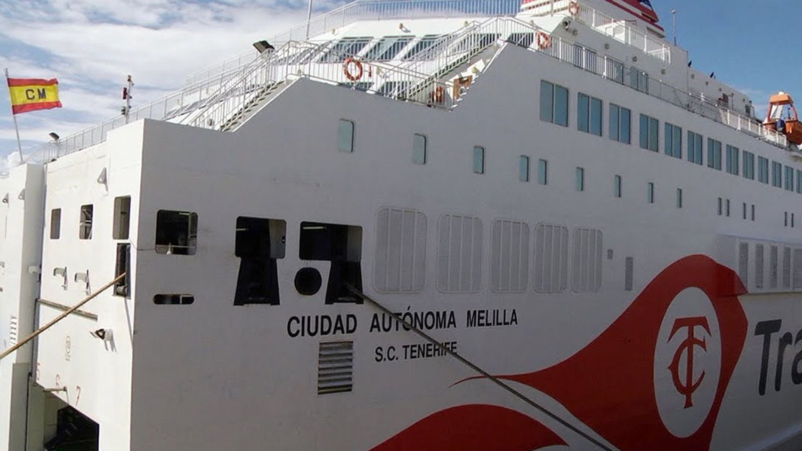 El buque de Trasmediterránea Ciudad Autónoma Melilla, conocido "familiarmente" como el Melillero.