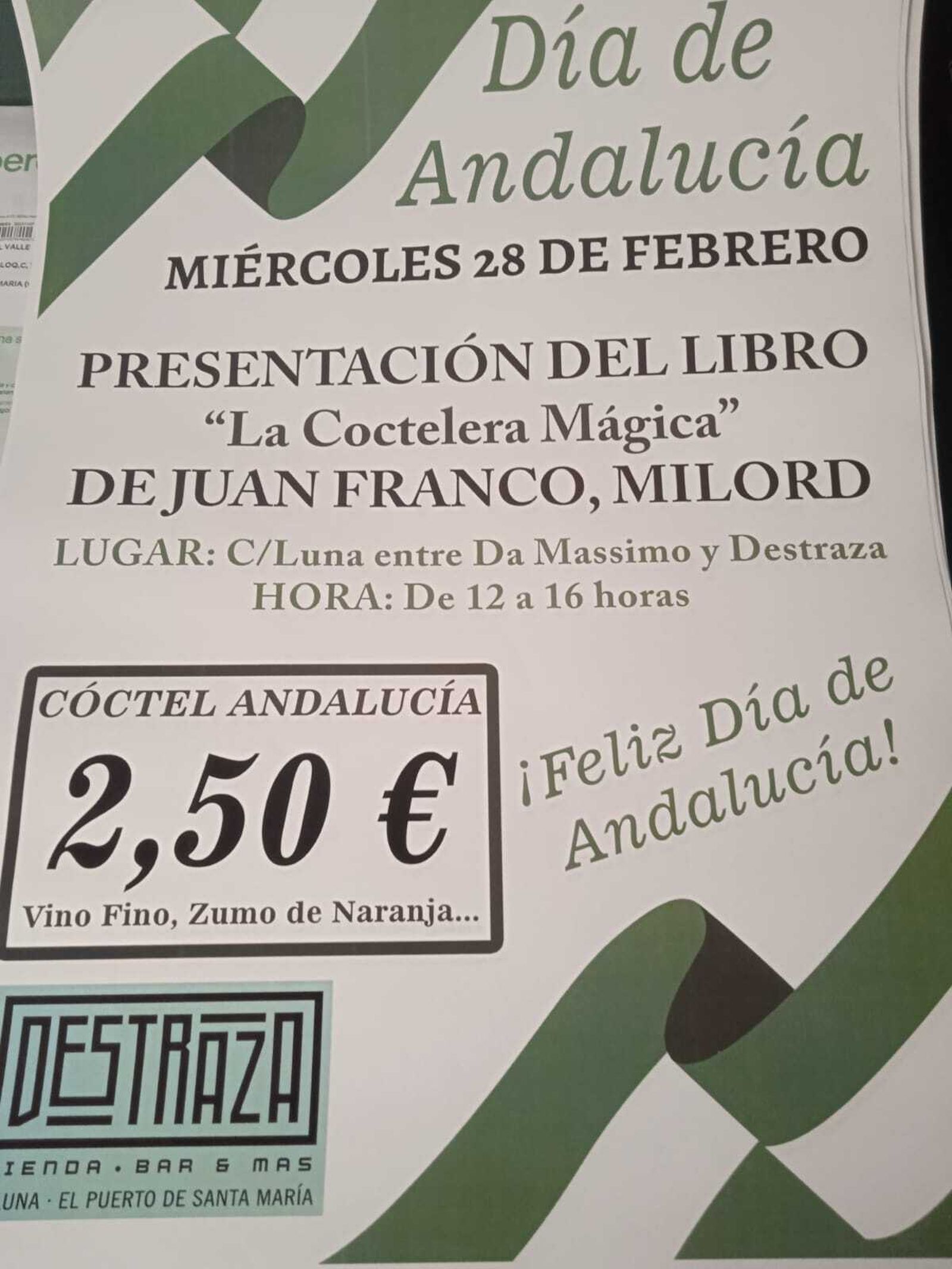 El cartel anunciador del acto de este miércoles en la calle Luna.