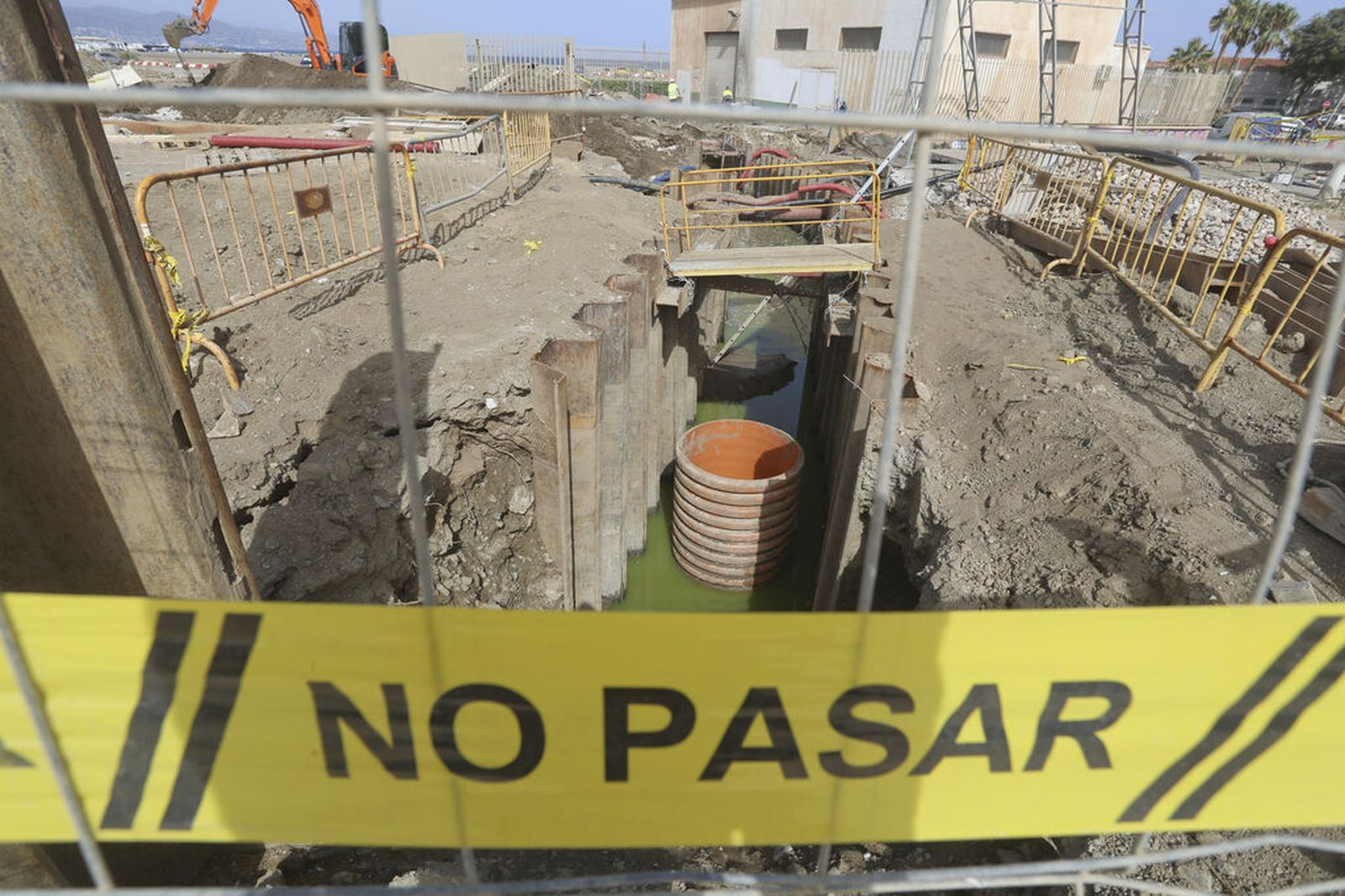 Obras de saneamiento en Sacaba en una imagen de archivo.