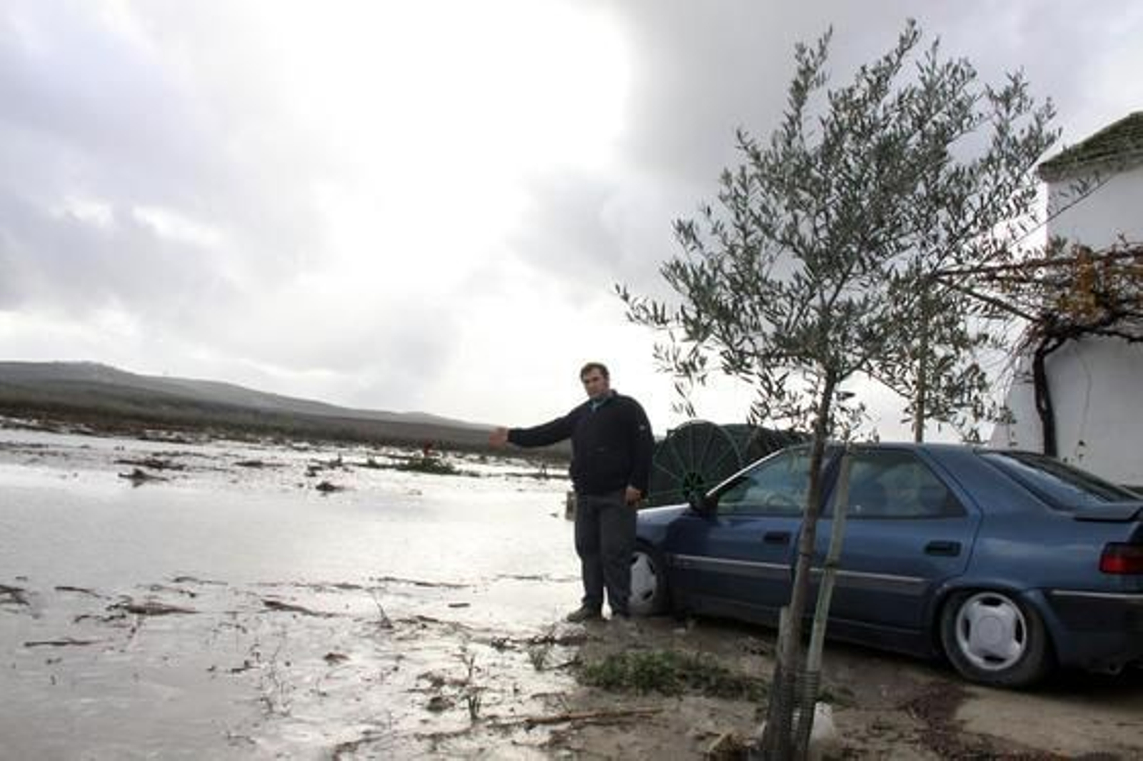 Inundaciones en numerosas fincas de Arroyo Salado.

Foto: Rafael Salido