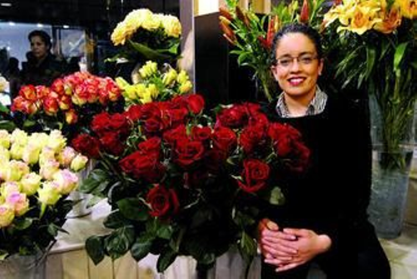 Ana Álvarez, en en la floristería de su familia.