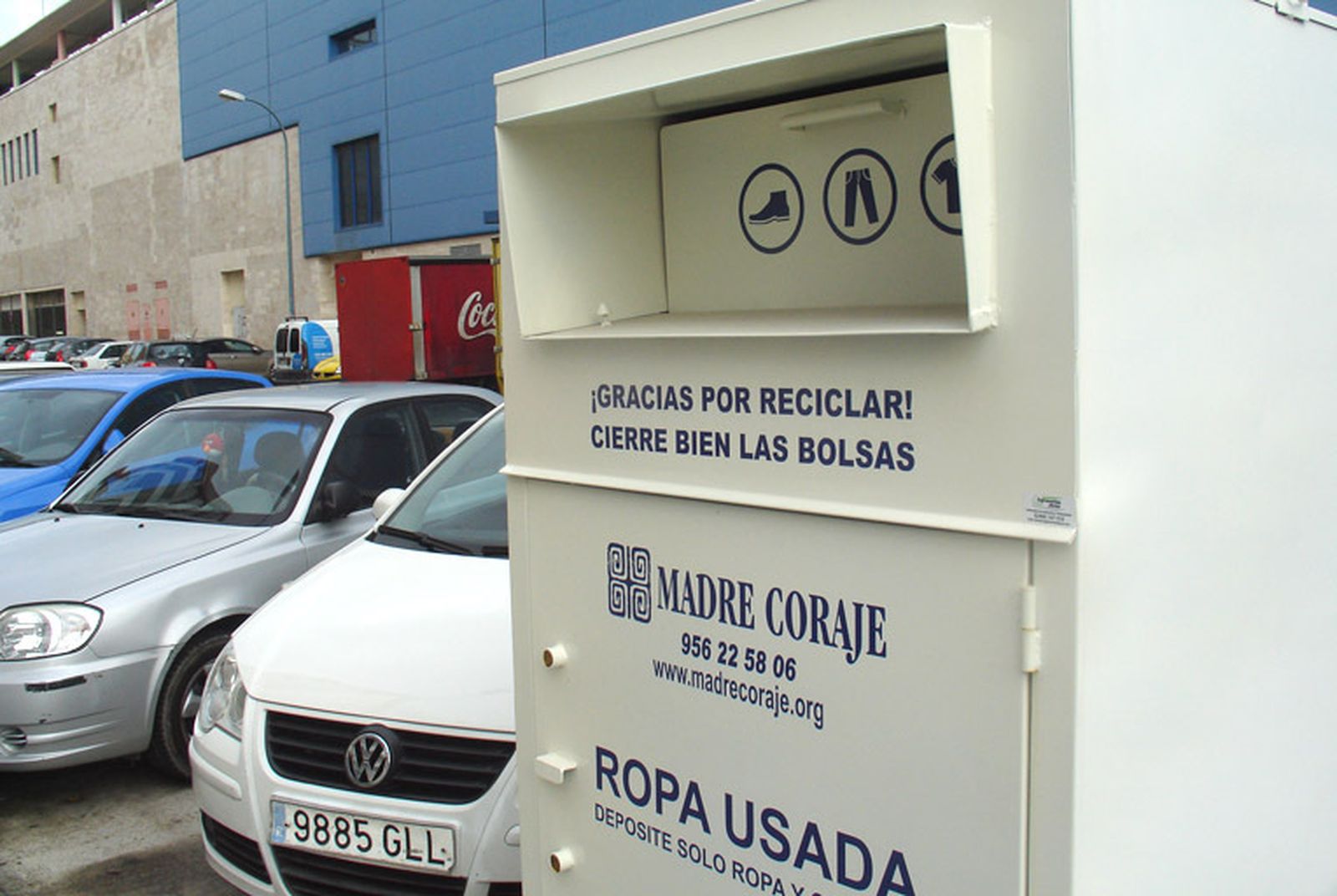 Uno de los contenedores de Madre Coraje que existía en la ciudad.