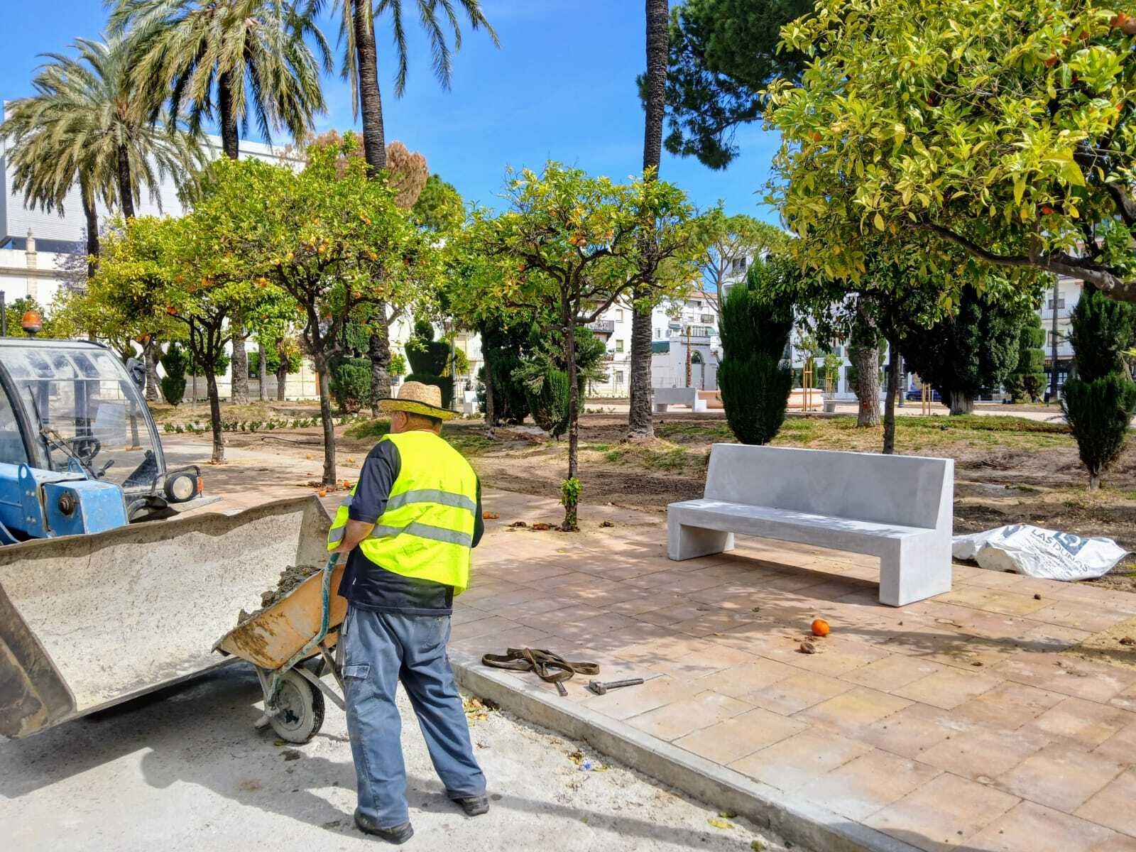 Las imágenes de la reforma de la plaza de El Polvorista, en El Puerto de Santa María