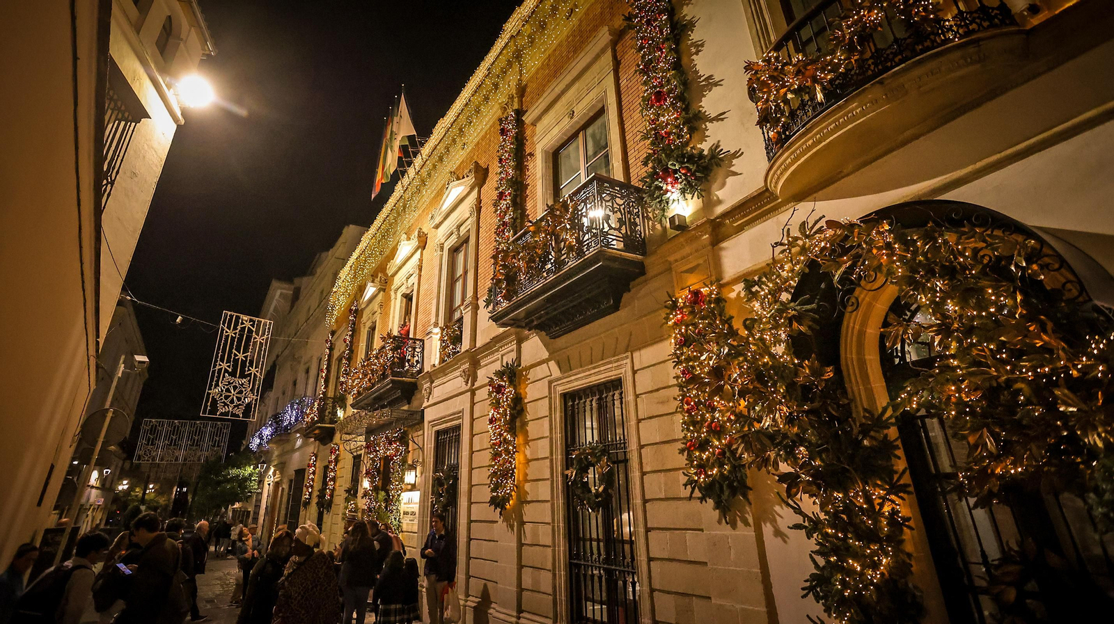 Espectacular decoración navideña del Hotel Casa Palacio María Luisa de Jerez