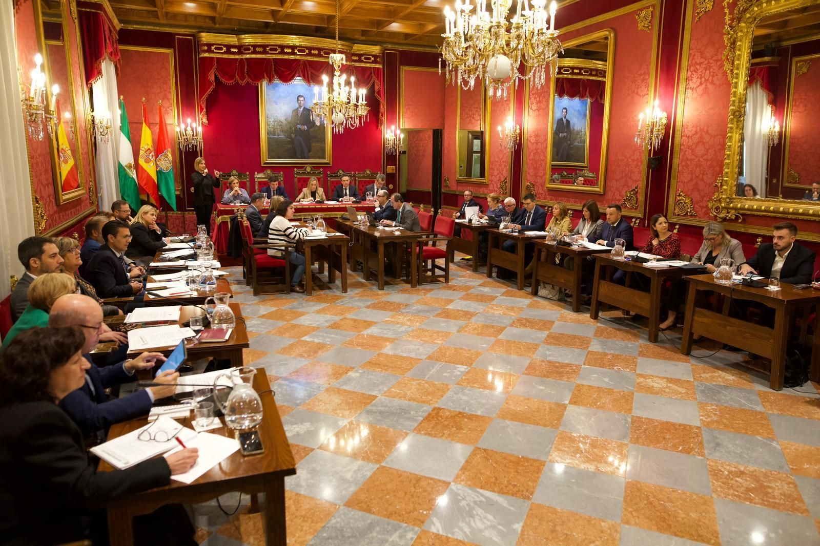 Imagen de la celebración del pleno ordinario de octubre del Ayuntamiento de Granada