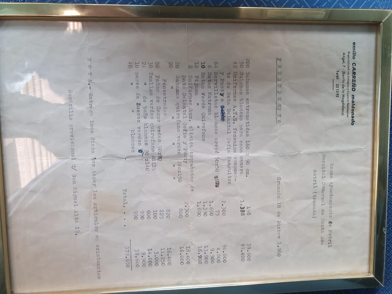 Factura Emilio Carreño