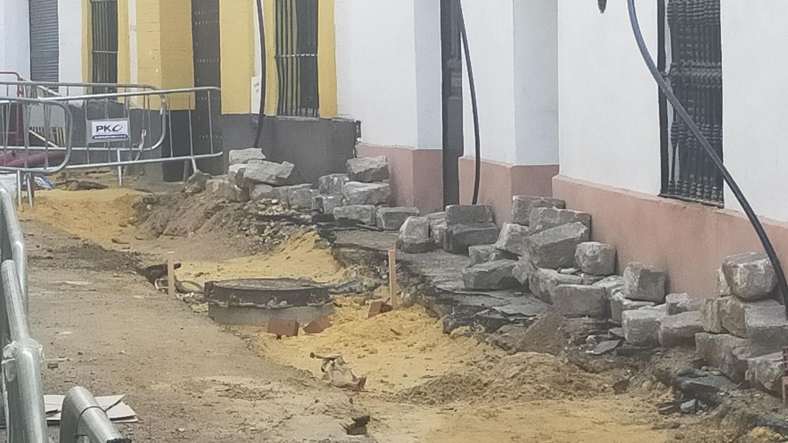 Las obras en la calle Dormitorio.