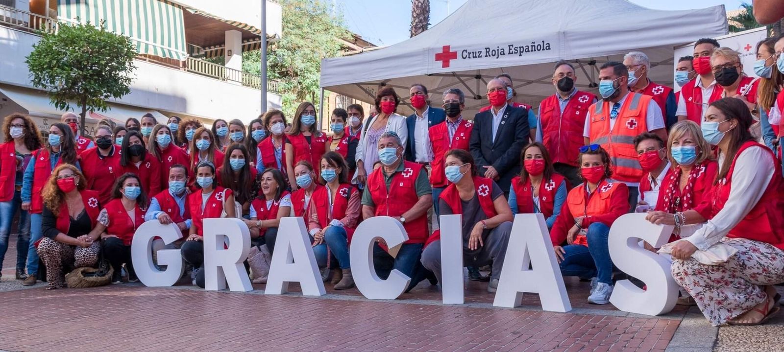 Cruz Roja Huelva da las gracias a los voluntarios.