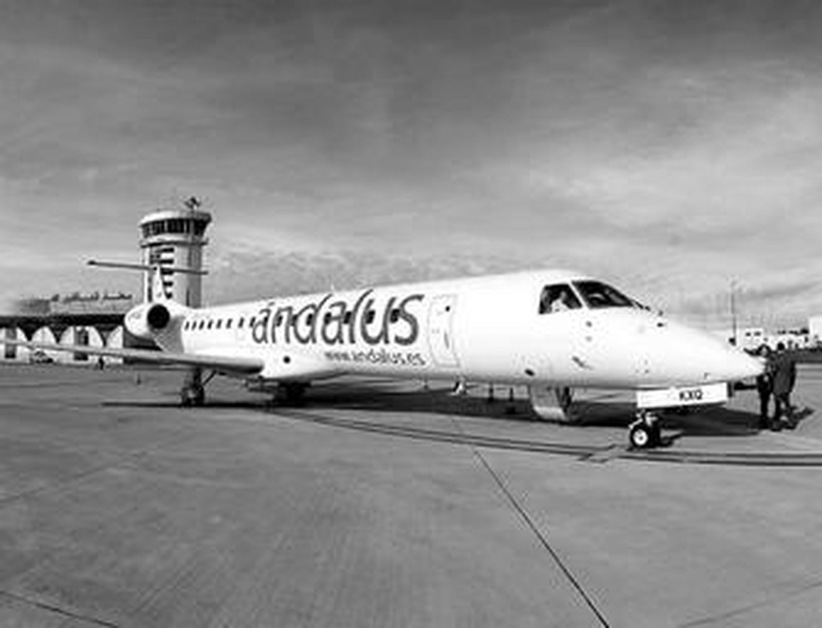 Uno de los aviones de la flota de la aerolínea de capital andaluz Ándalus.