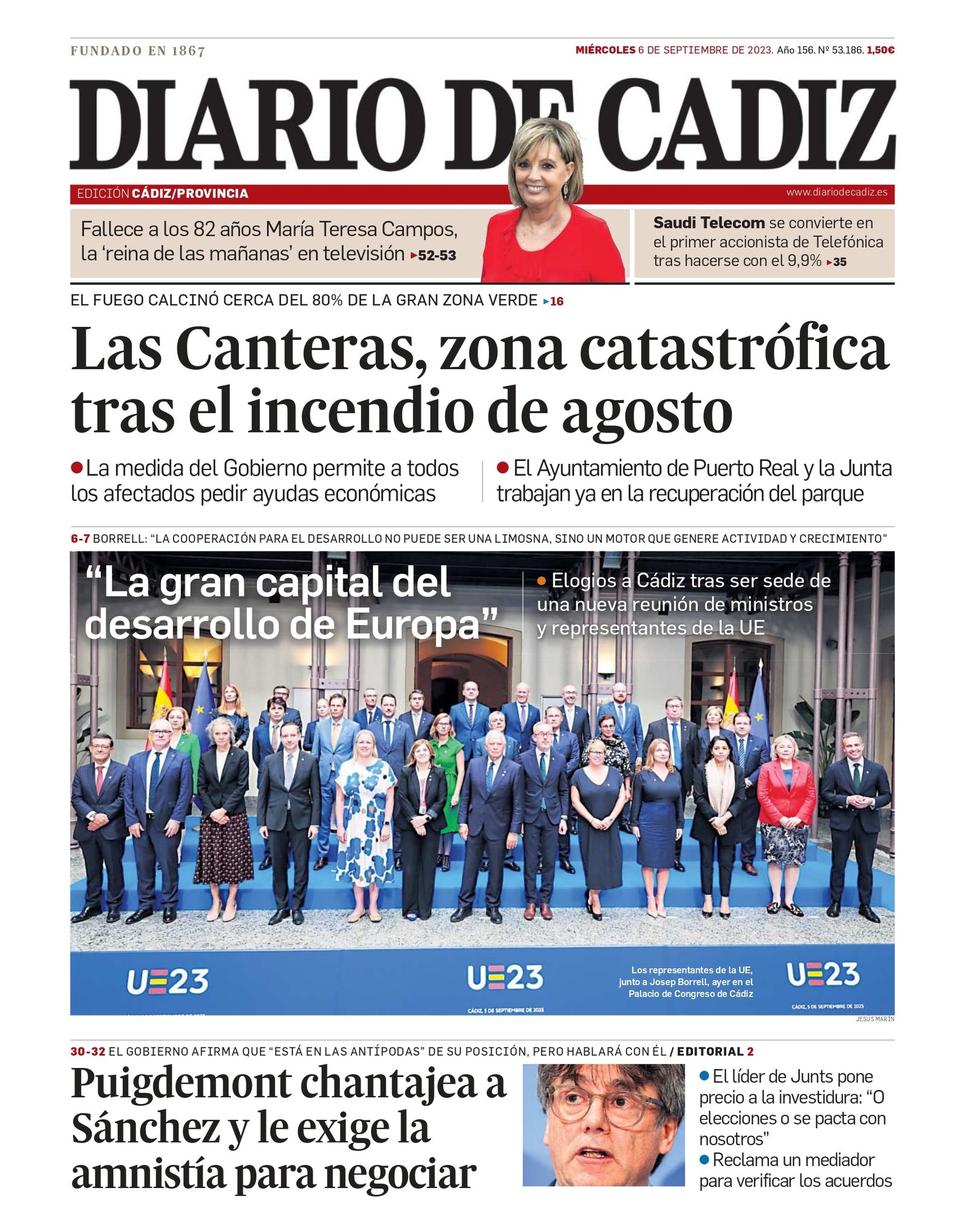 6 de septiembre. Cádiz acoge una cumbre europea.