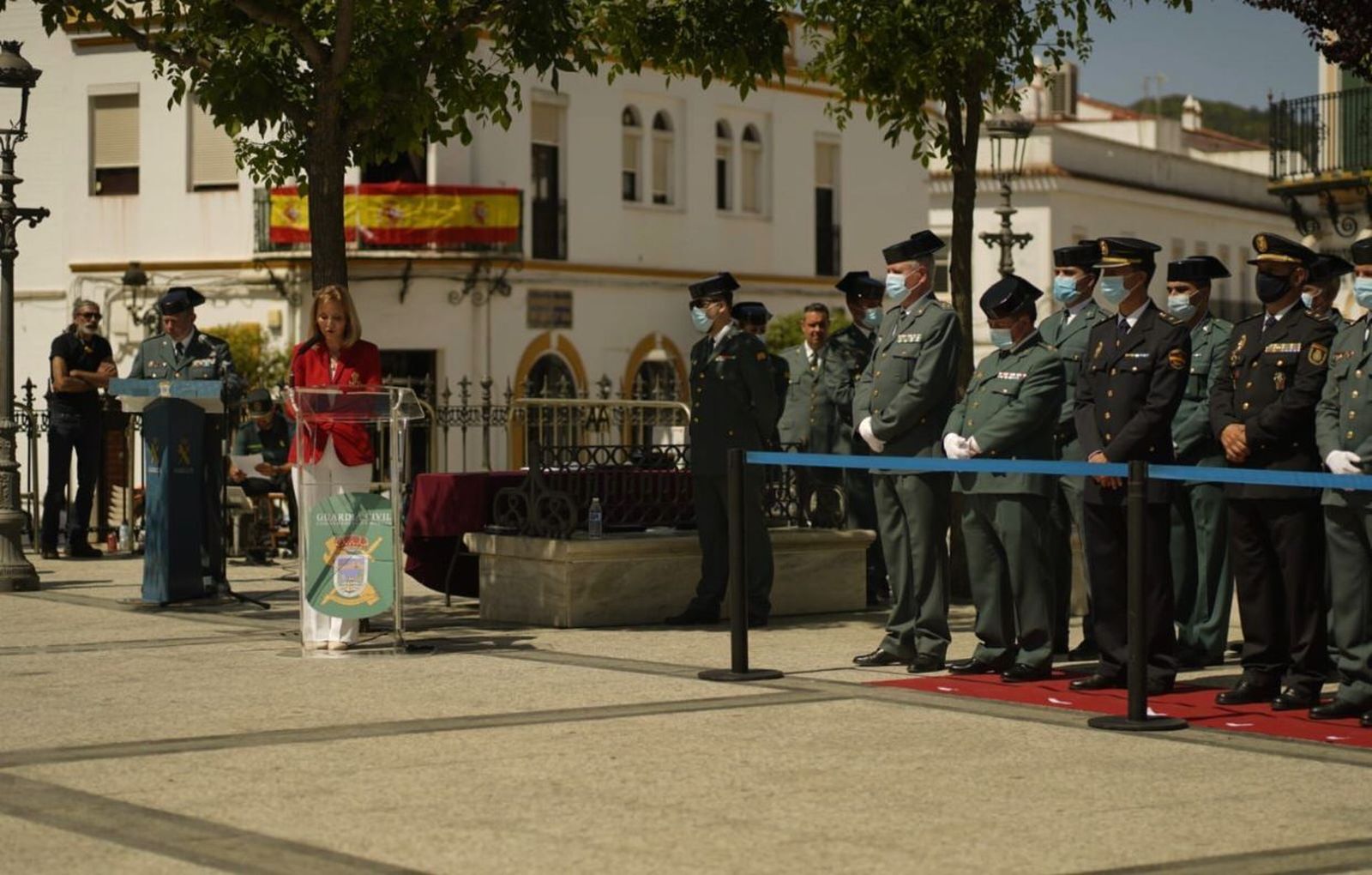 La subdelegada del Gobierno en su intervención en Aracena por el 178 aniversario de la fundación de la Guardia Civil.