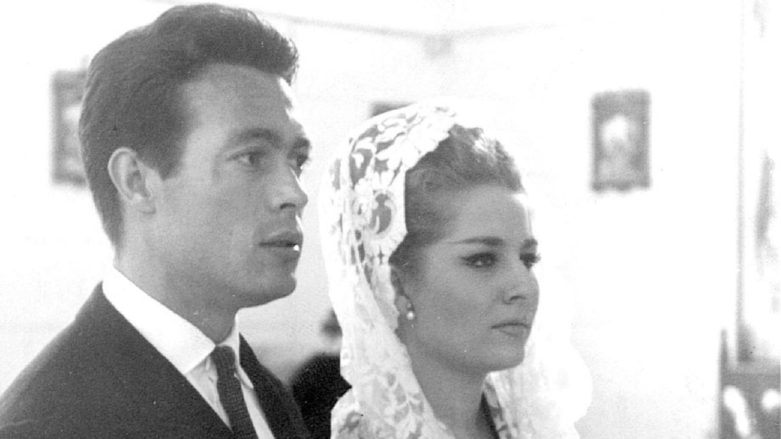 La pareja, en su boda el 20 de octubre de 1962.