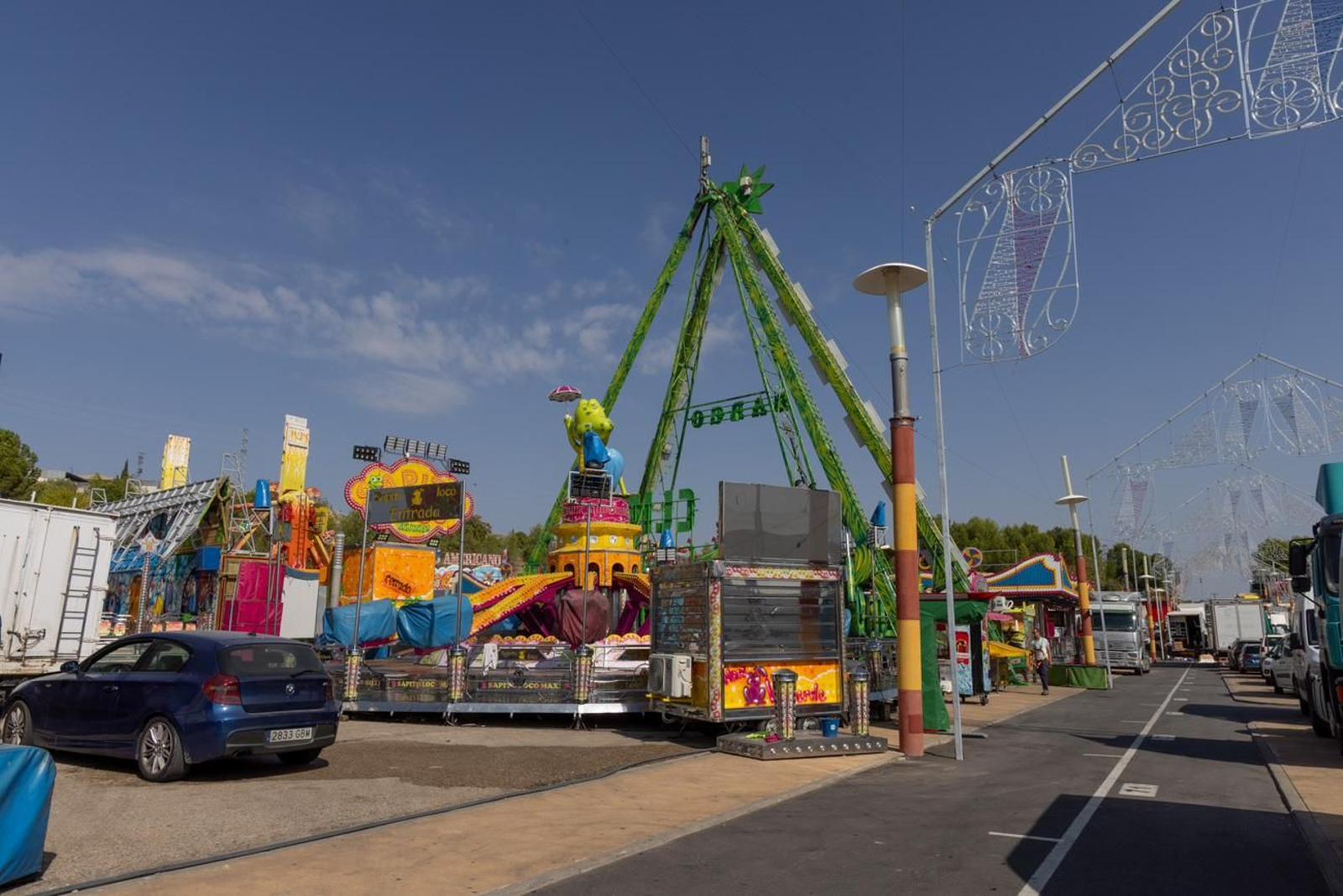 Así avanza el montaje de la feria de San Lucas