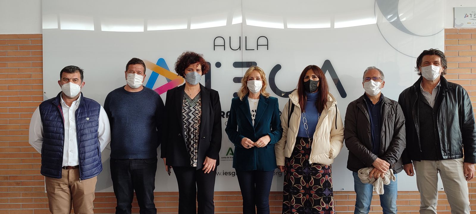 Los directores de los centros escolares en los que se implantará el aula AtecA.