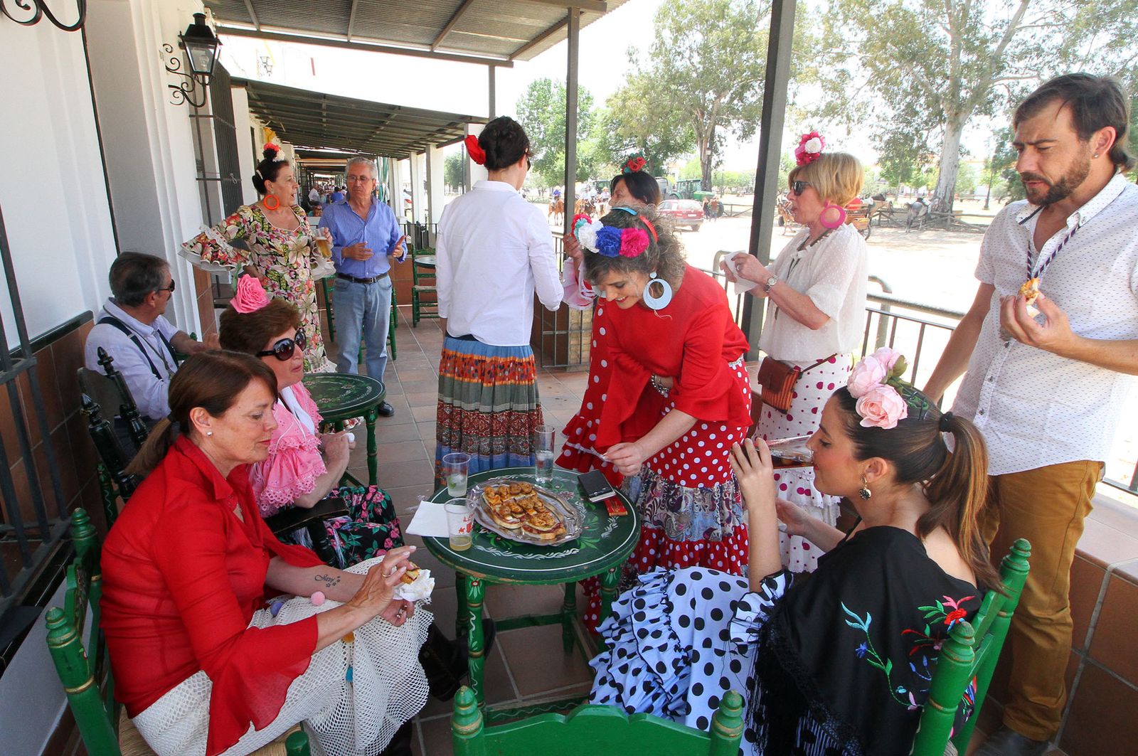 Ambiente en la aldea del Rocío.