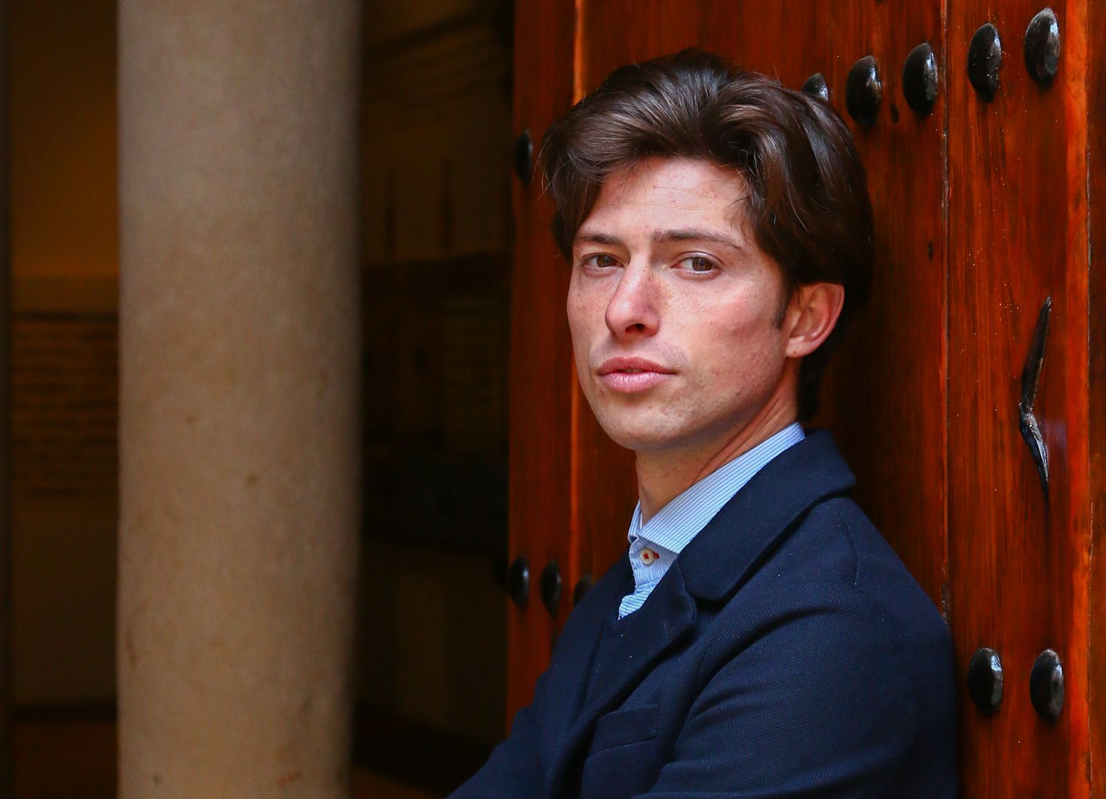 El novillero ecijano Ángel Jiménez, en el Palacio de Benamejí.