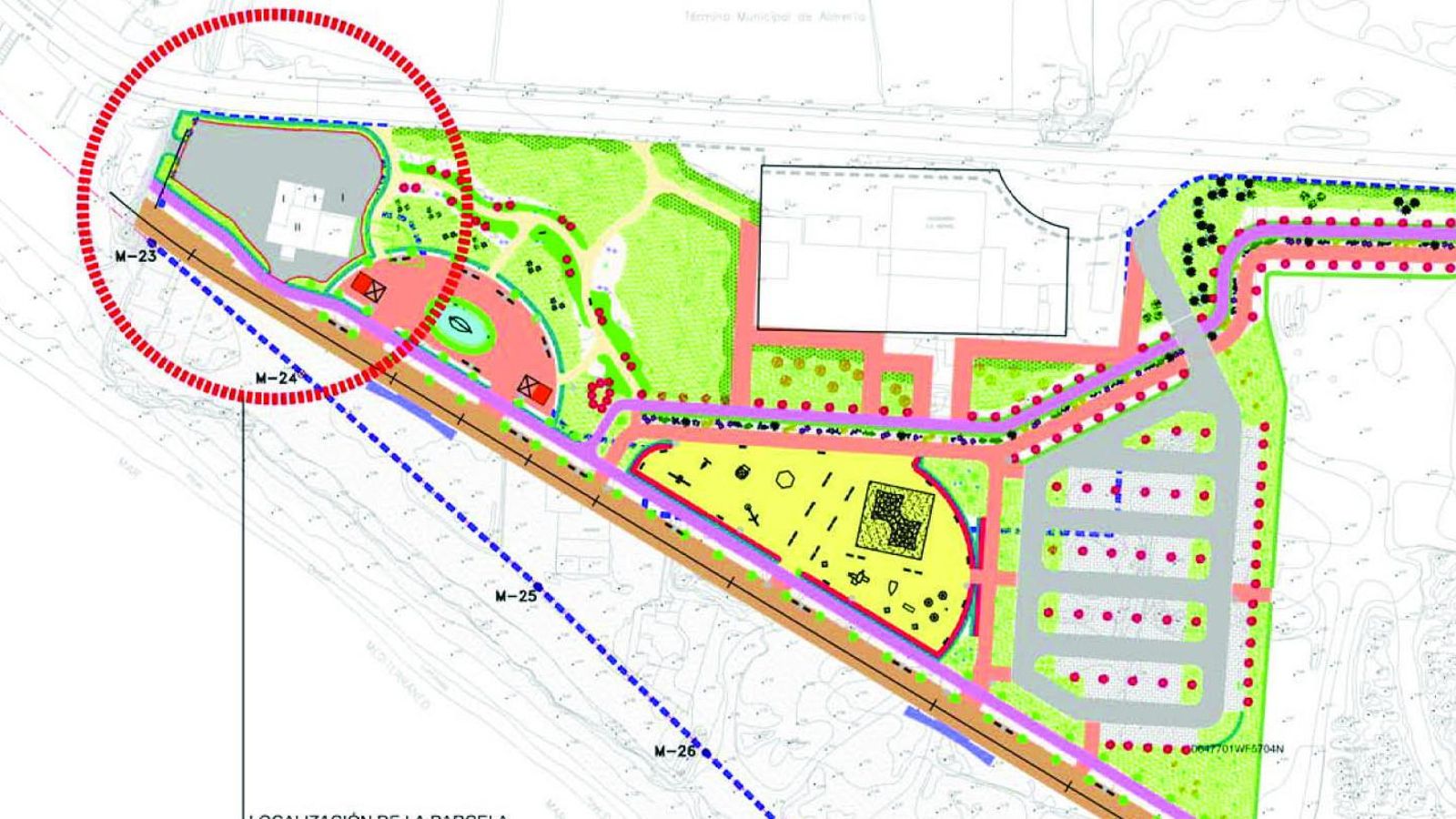 Plano de la ubicación del chalé de la Marina
