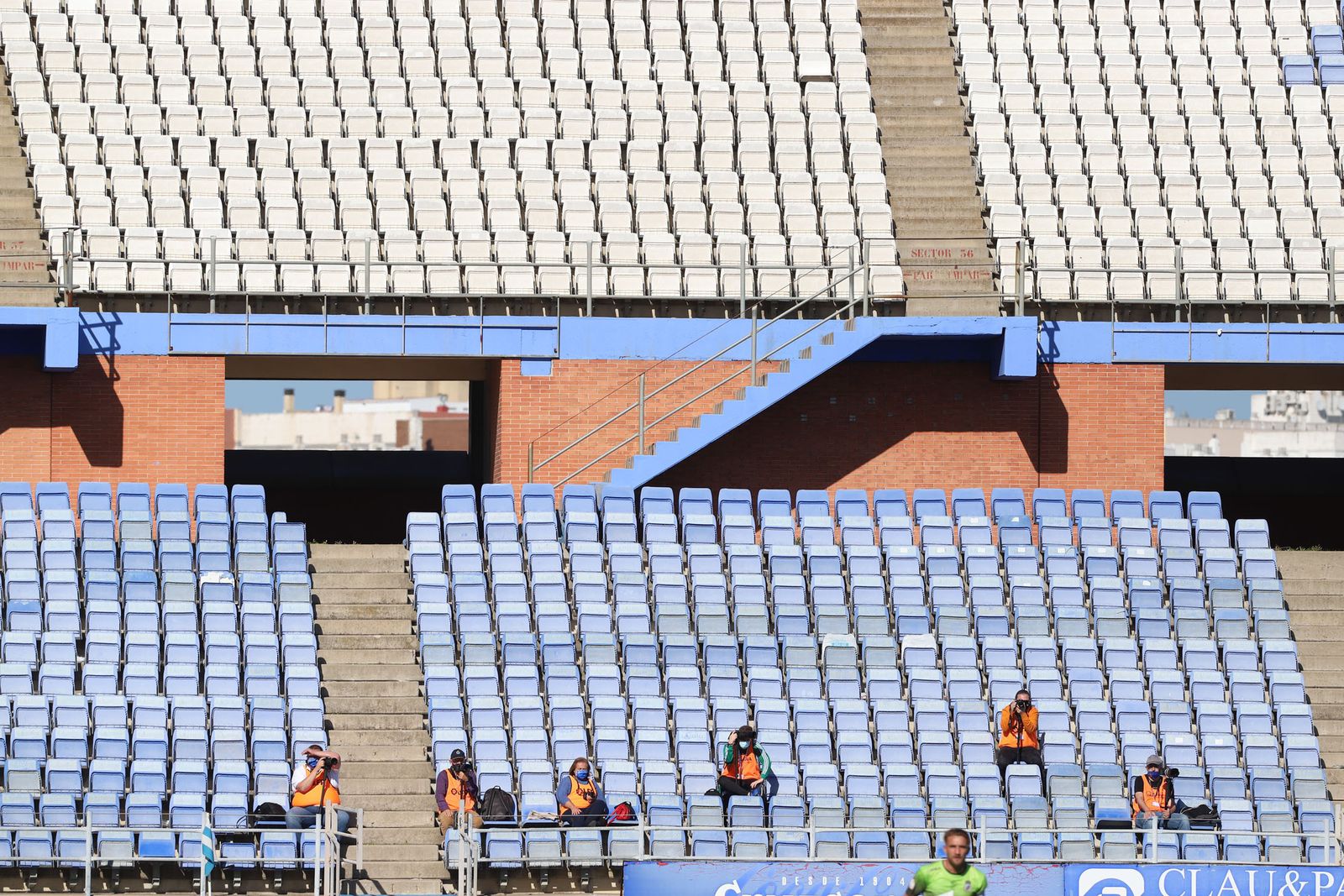 Las imágenes del Nuevo Colombino sin público por las restricciones del coronavirus