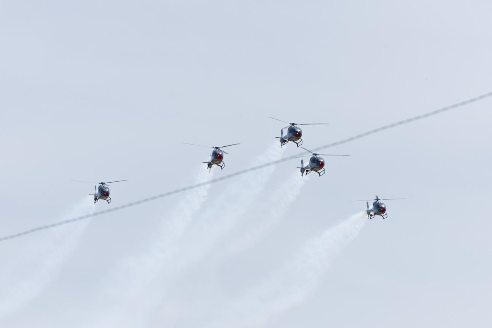 Exhibición de la Patrulla Aspa del Ejército del Aire y del Espacio con motivo del 1.200 aniversario de la capitalidad de Jaén