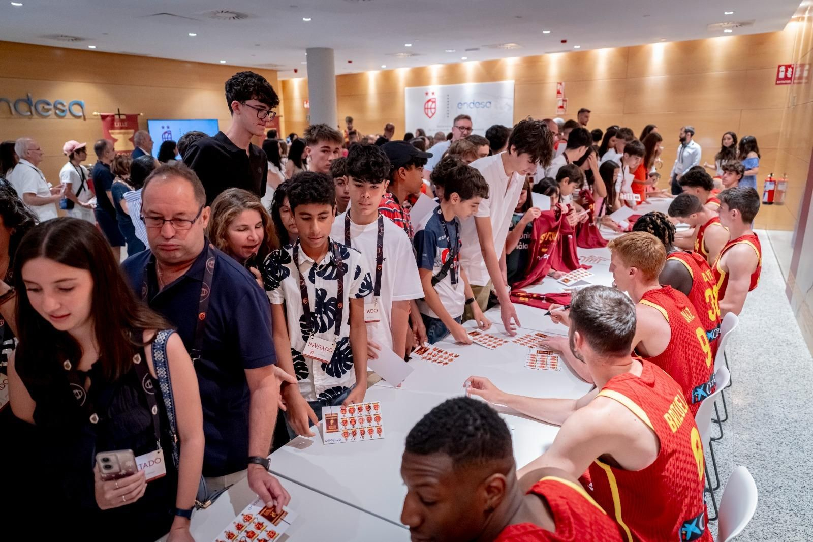 Alberto Díaz y Mario Saint-Supéry, en la presentación de España para el Eurobasket