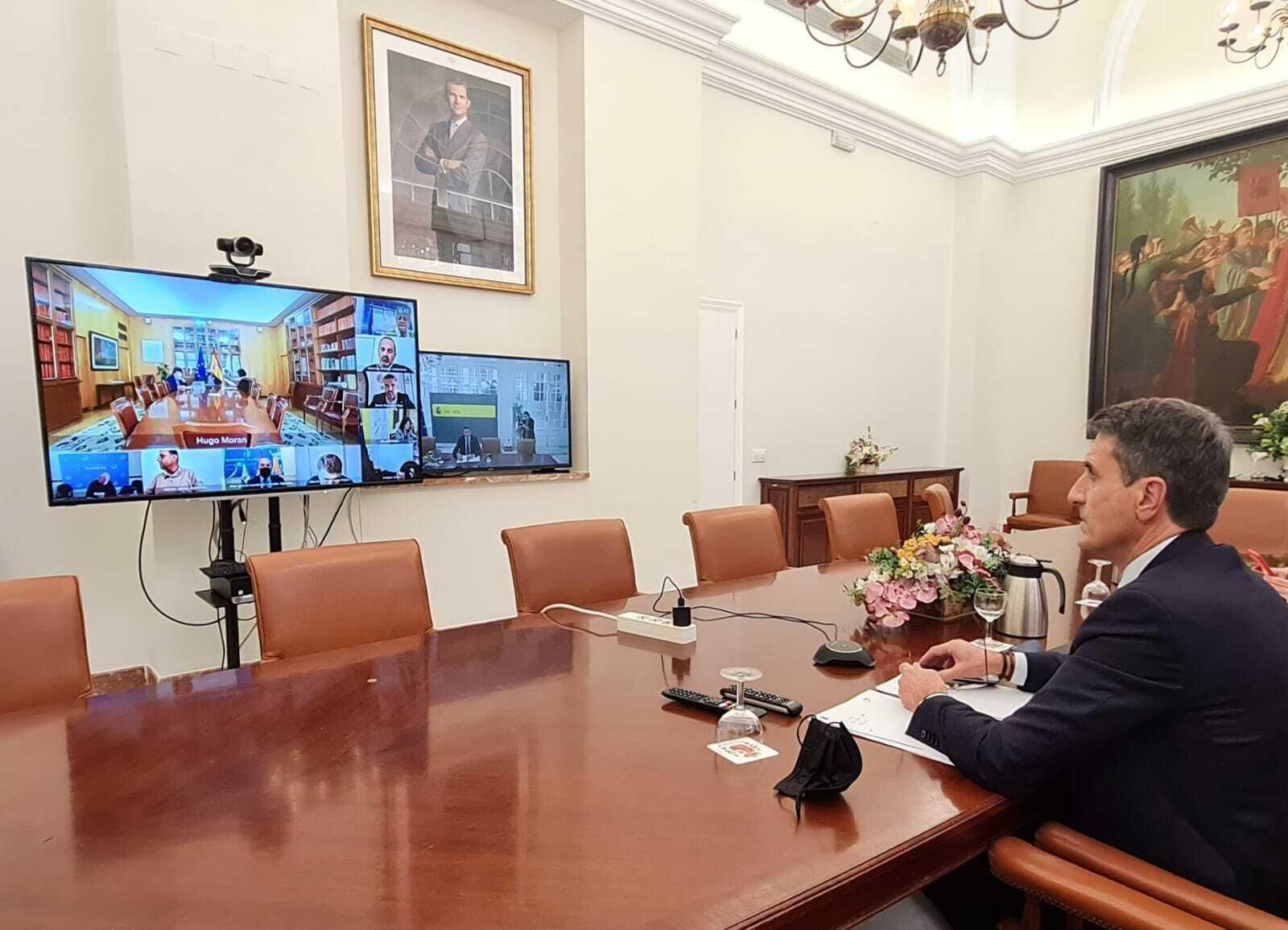 Un momento de la reunión telemática celebrada este jueves por la tarde.