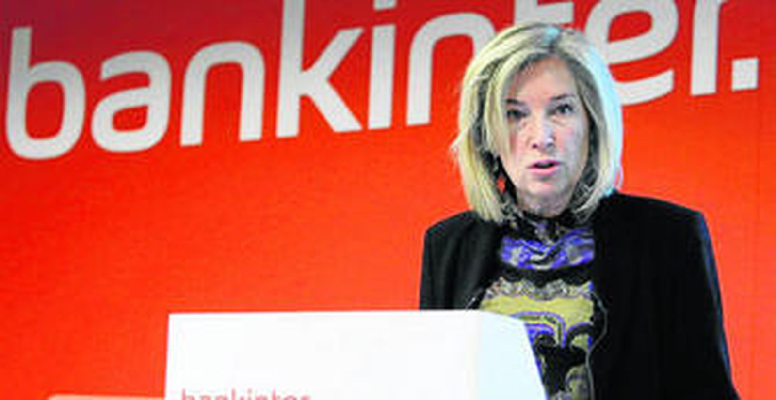 María Dolores Dancausa, ayer en la presentación de resultados de Bankinter.