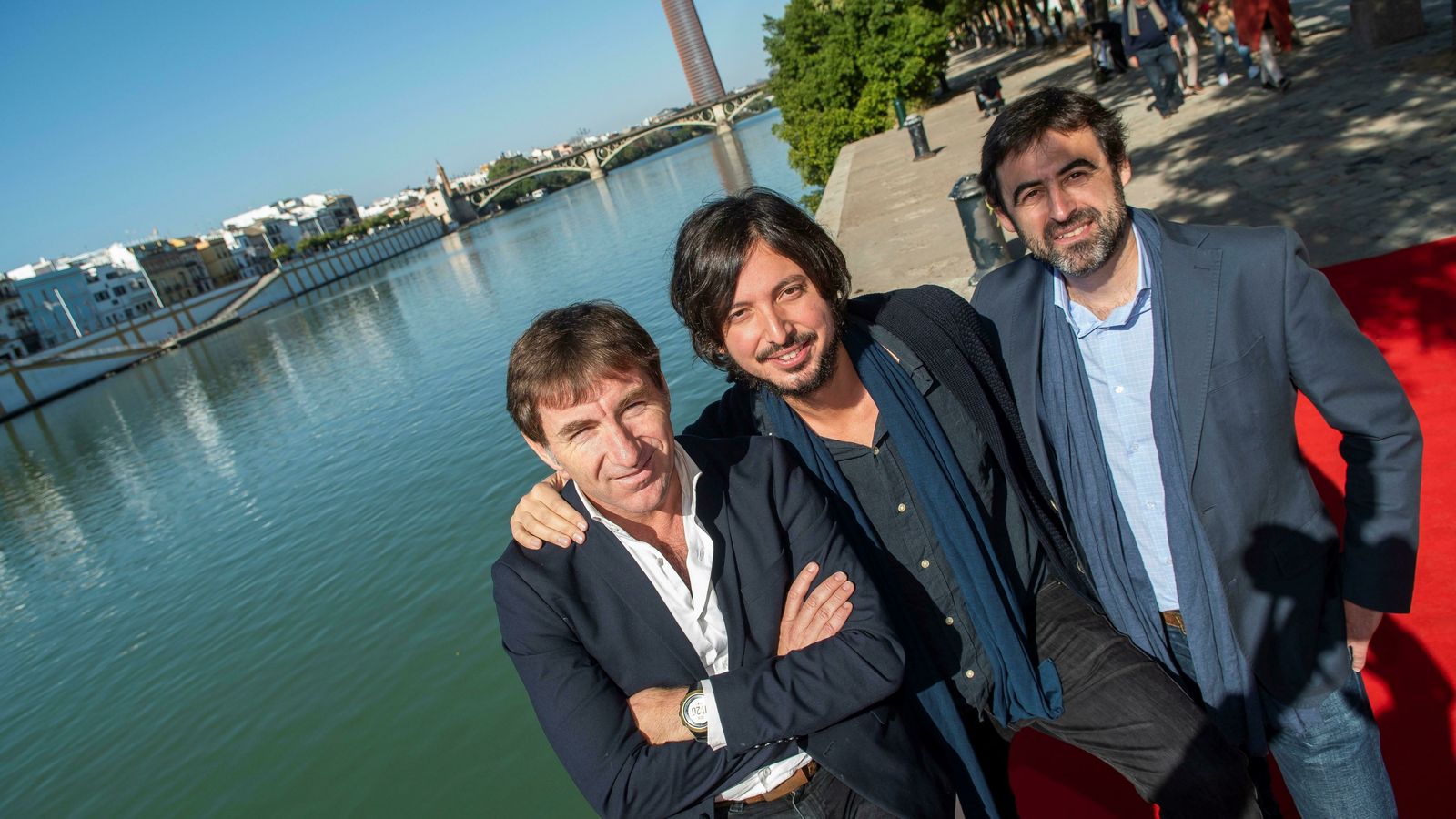 Antonio de la Torre, Polo Menárguez y Nacho La Casa, el productor de 'El plan'.