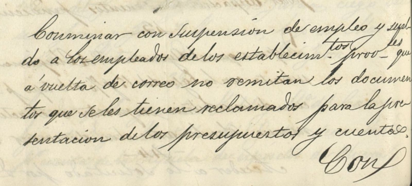 Los funcionarios amenazados de suspensión de empleo si no remiten los documentos que se les solicita.