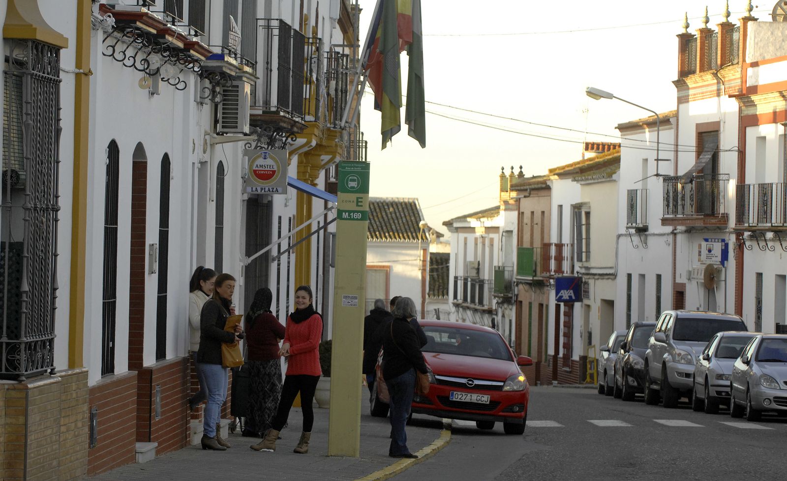 Imagen de archivo de una parada del Consorcio, en Aznalcázar.