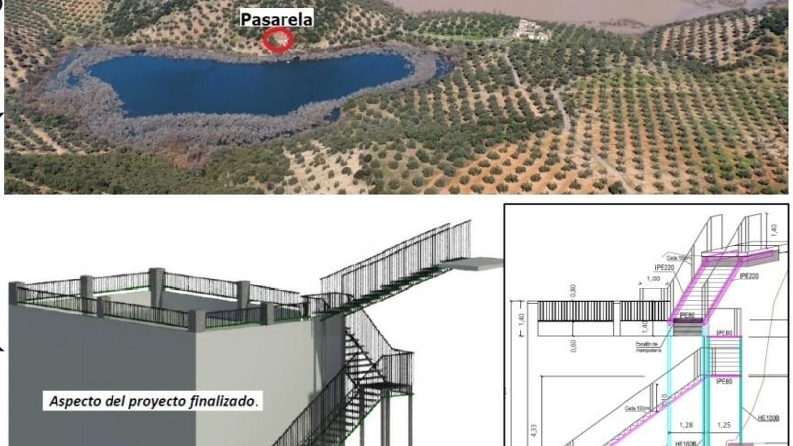 Proyecto de la actuación de la Laguna Amarga, en Lucena.