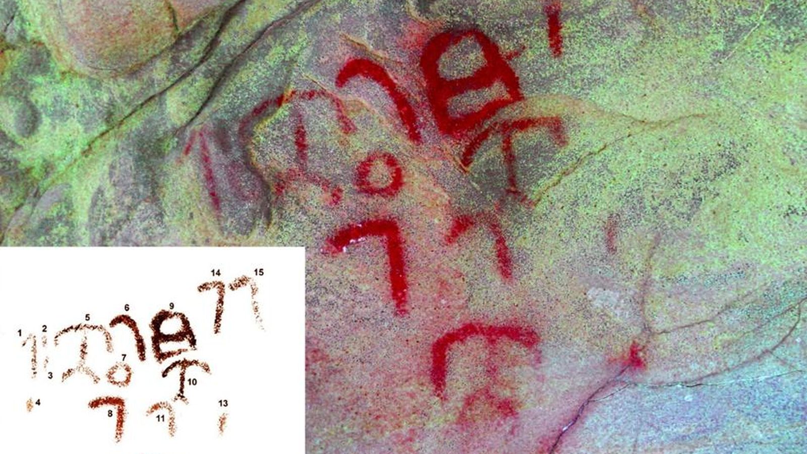 Motivos esquemáticos de la Cueva del Pilón, Los Barrios.