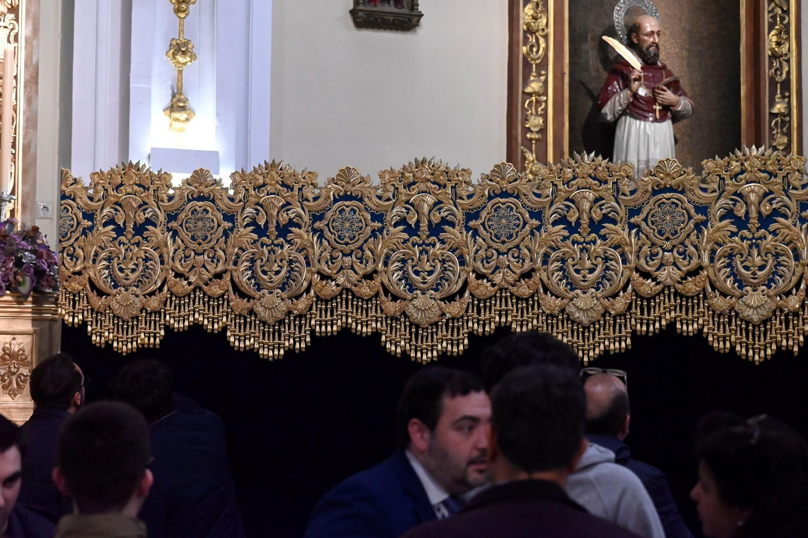 El Prendimiento de Córdoba presenta la primera de las bambalinas laterales del paso de palio de la Piedad