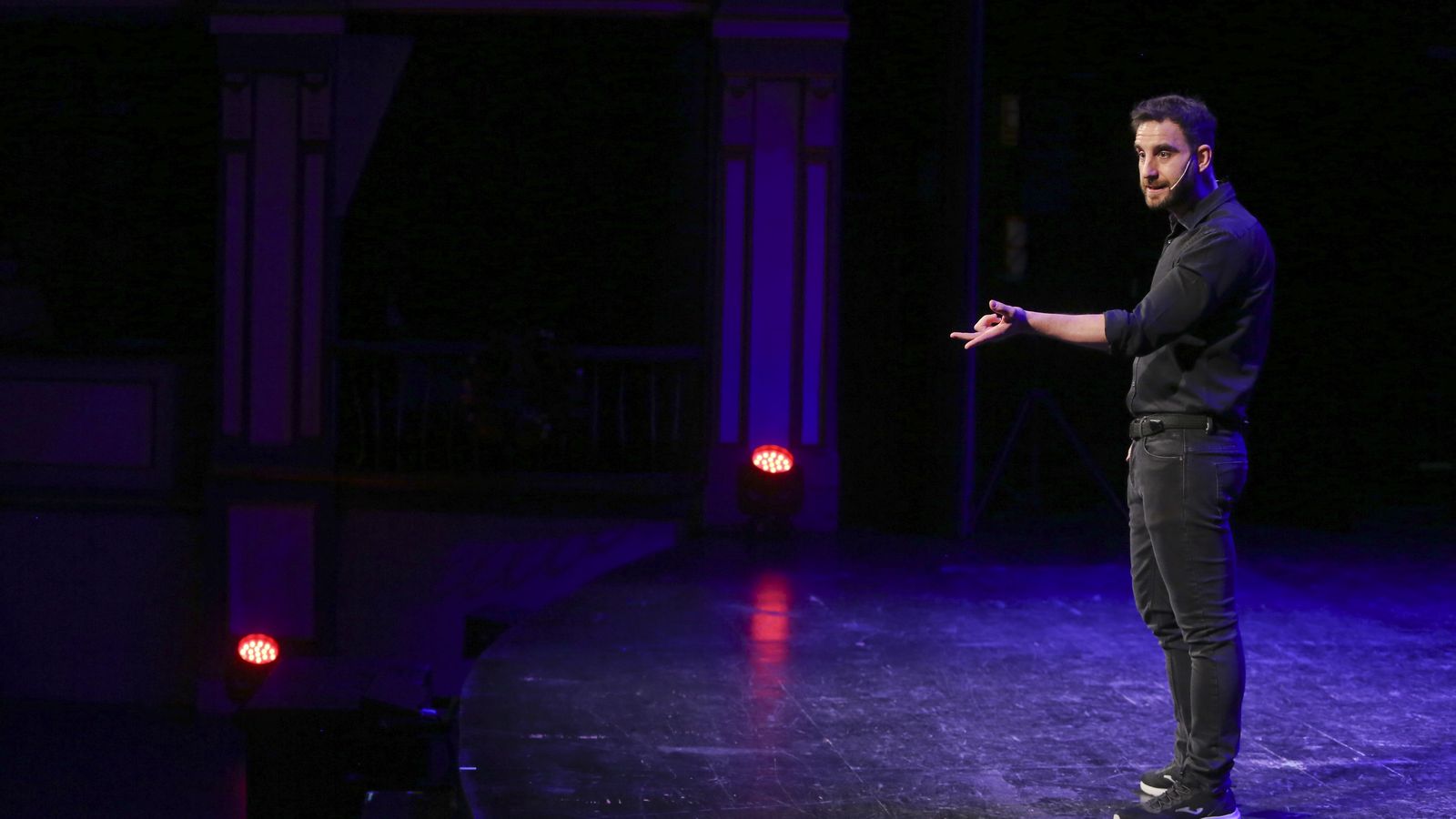 Rovira en el Teatro Cervantes este lunes.