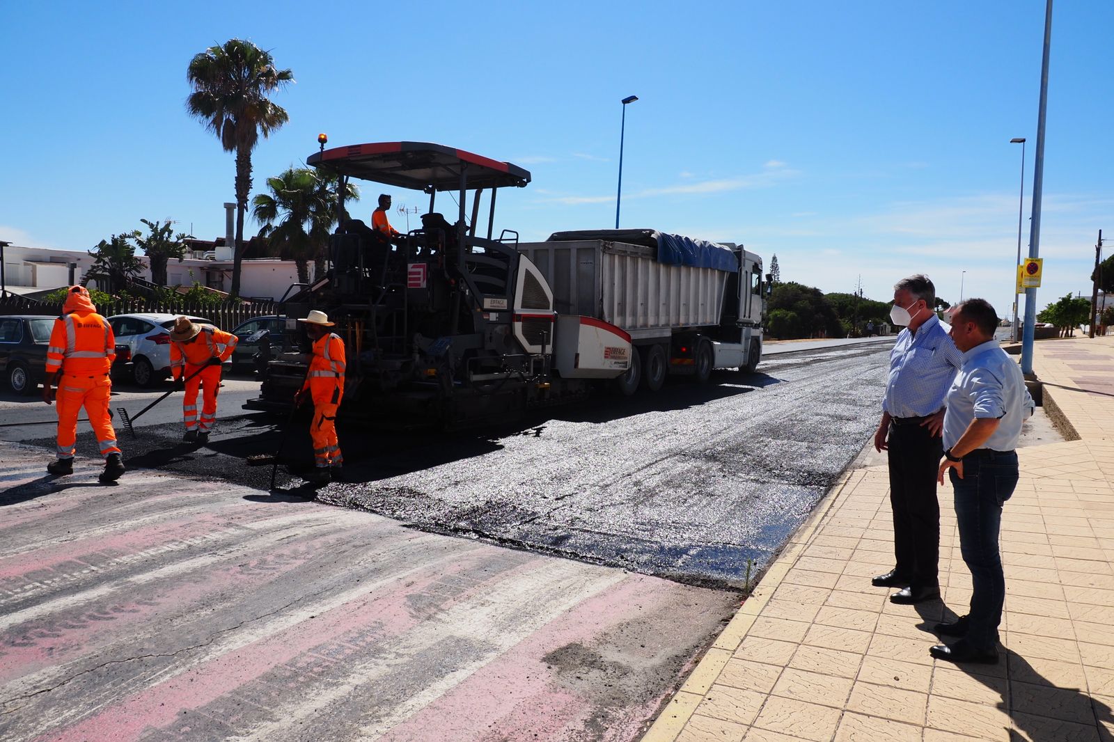 Labores de mantenimiento en Mazagón.