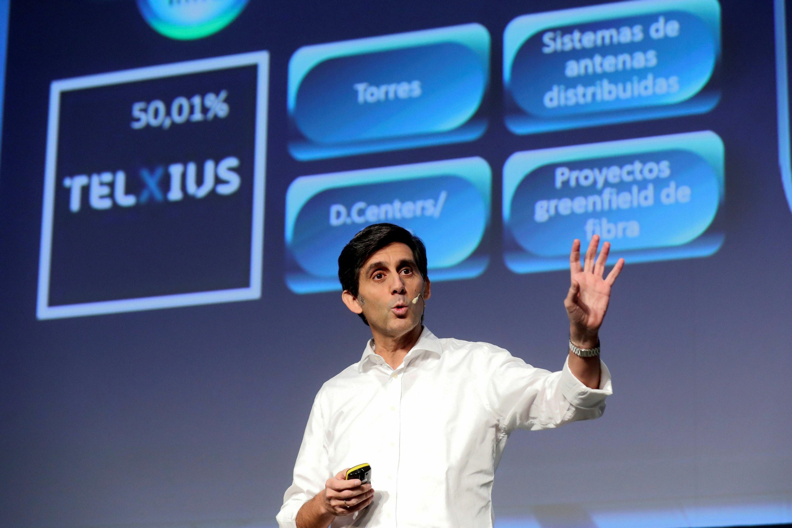 José María Álvarez-Pallete, durante la presentación de la nueva estructura