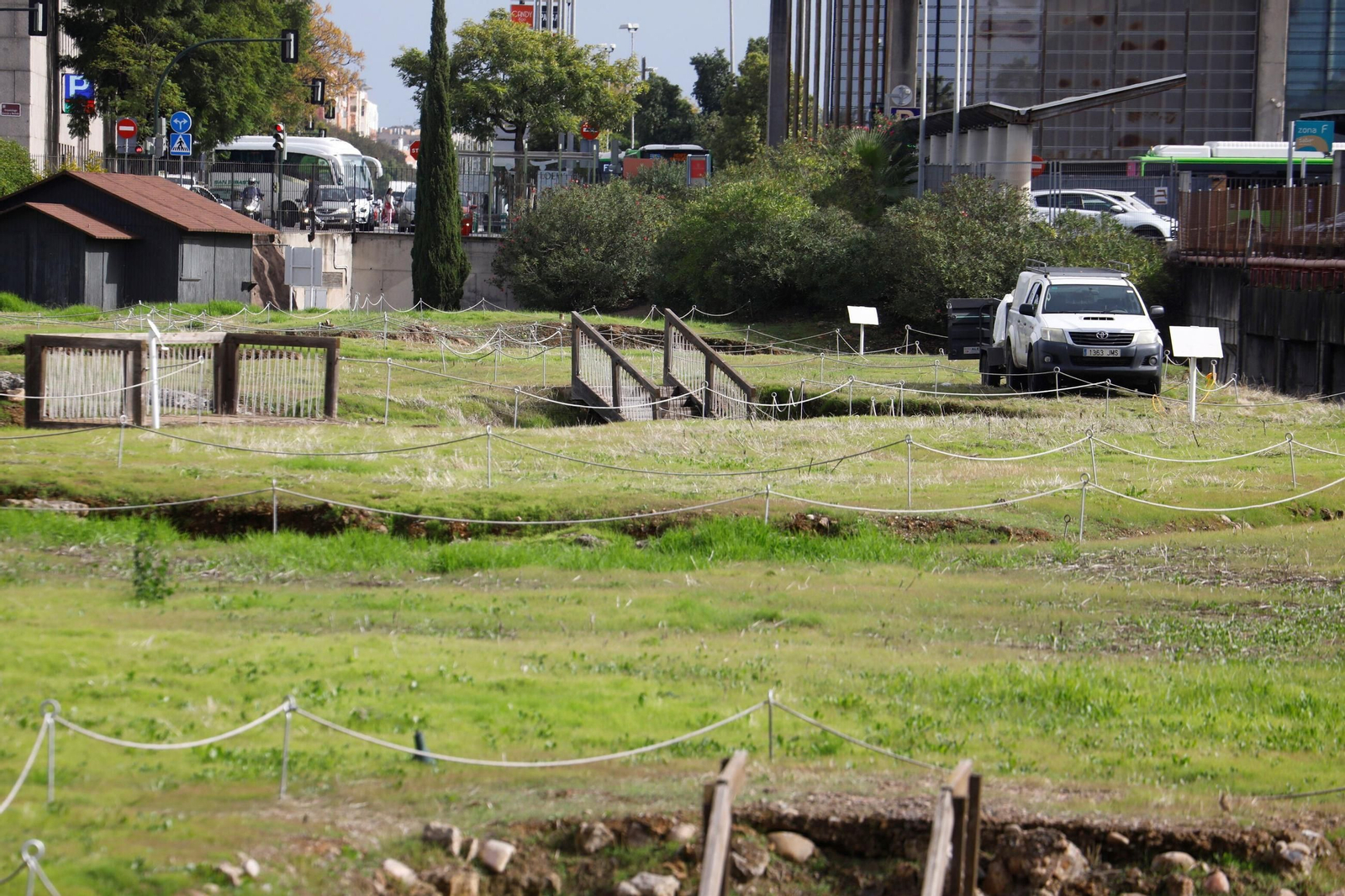 Las imágenes del estado del yacimiento de Cercadilla