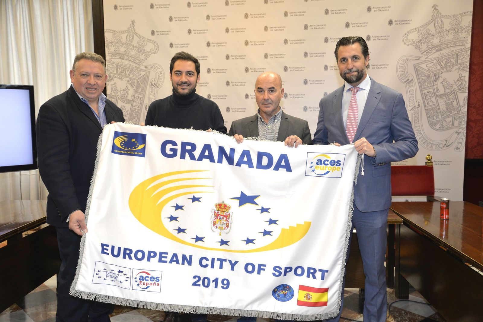 Momento de la presentación de la Carrera Nocturna de Granada