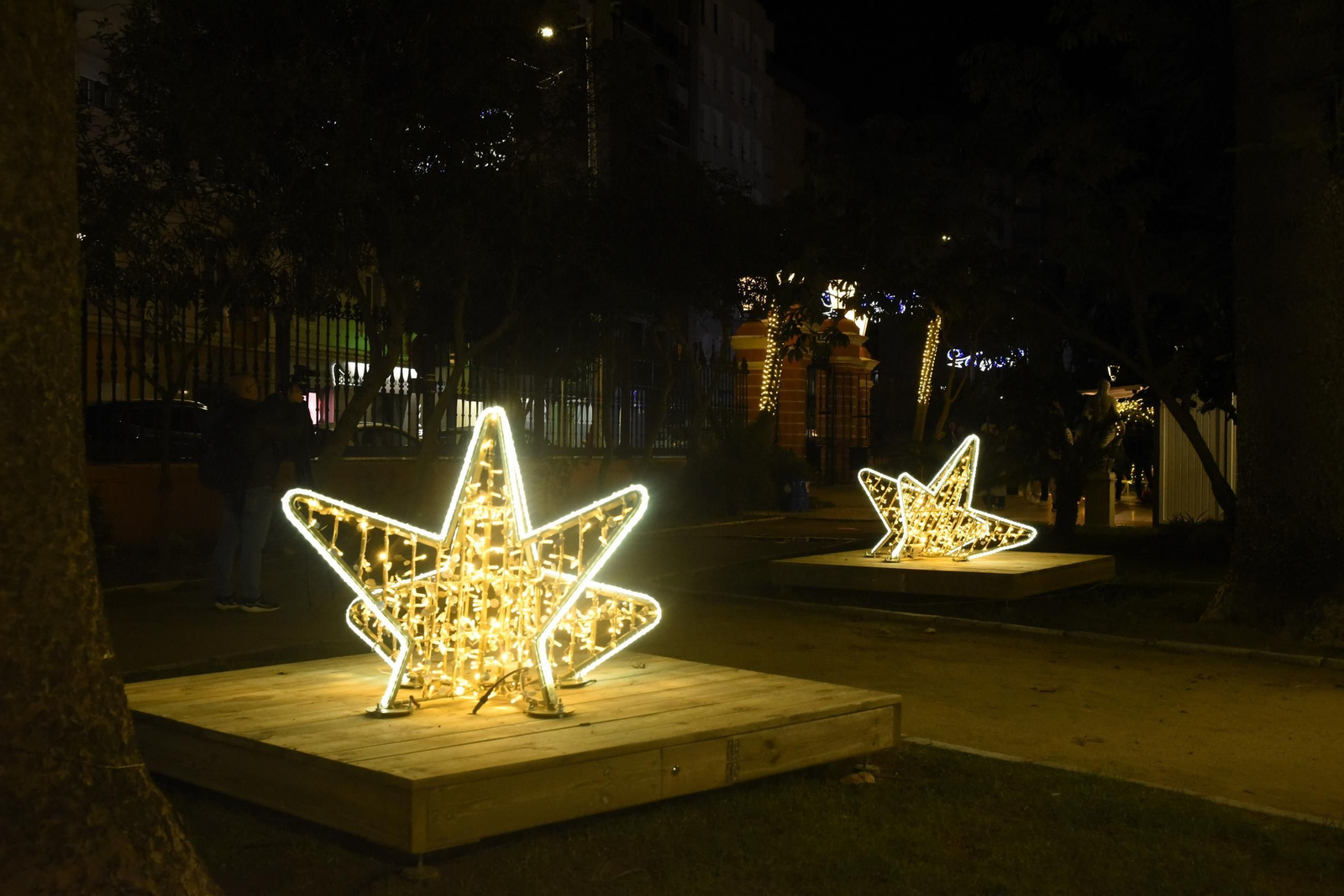 Fotos del poblado navideño de los Jardines Saccone de La Línea