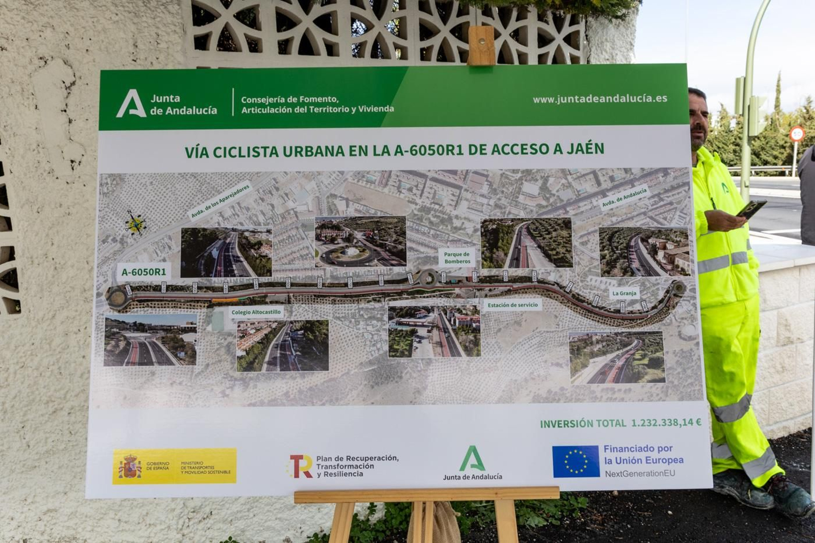 Inauguración del nuevo carril bici de acceso a Jaén por la carretera A-6050