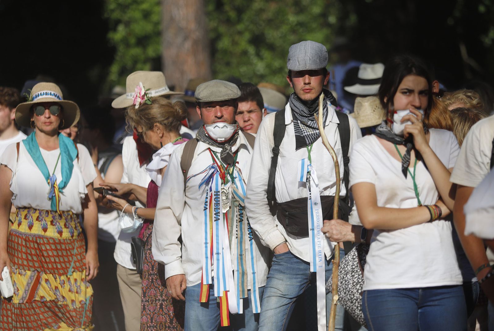 Imágenes de la Hermandad de Huelva a su paso por El Charco