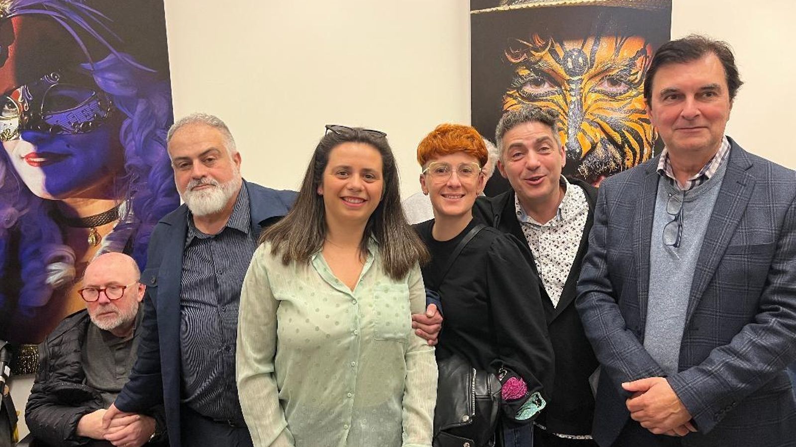 El galardonado Juan Carlos Romero  con Antonio y Elena Mora, Natalia Oca, Juan Maza y José Manuel Romo.