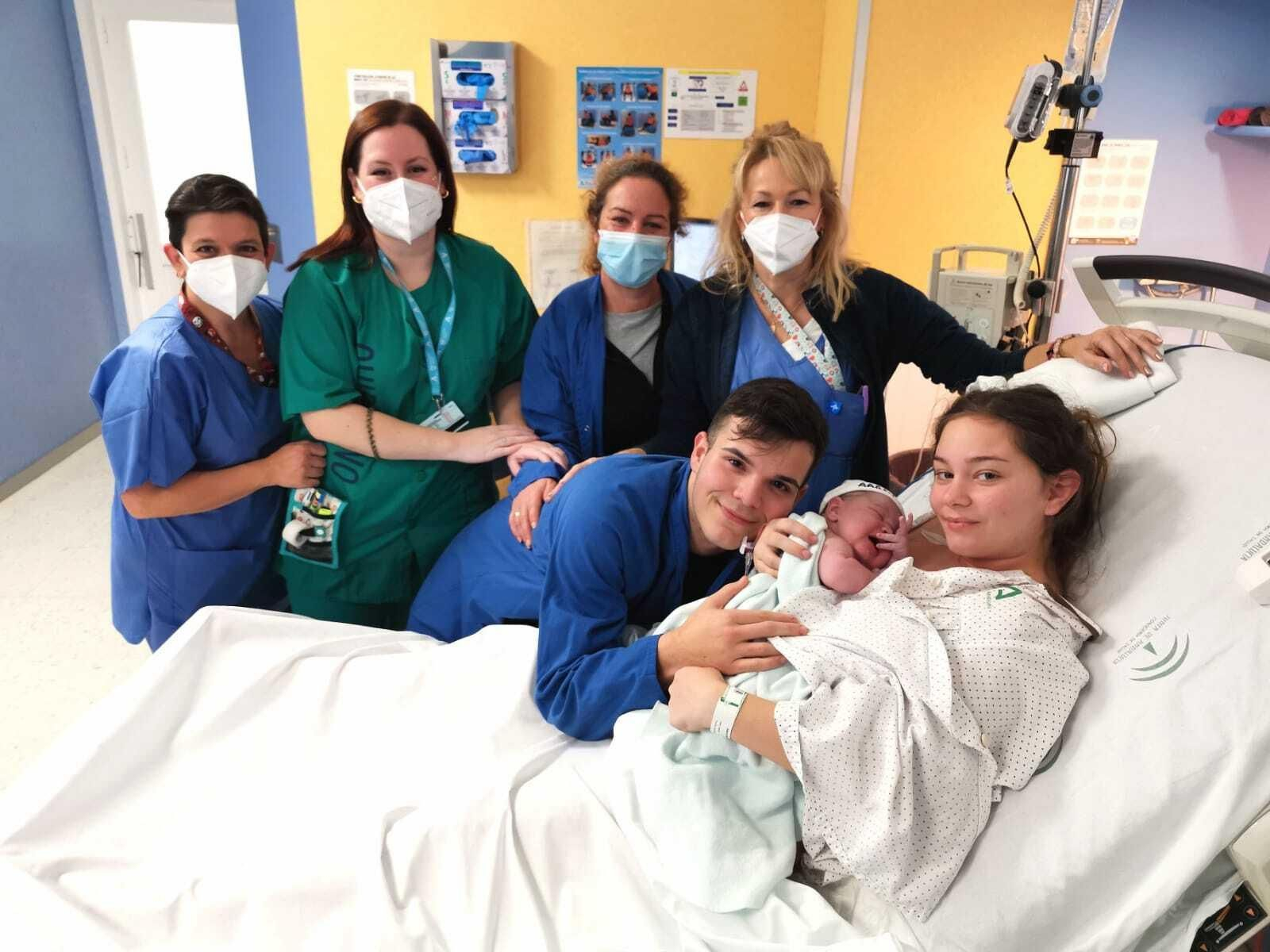Aaron, primer bebé nacido en Málaga