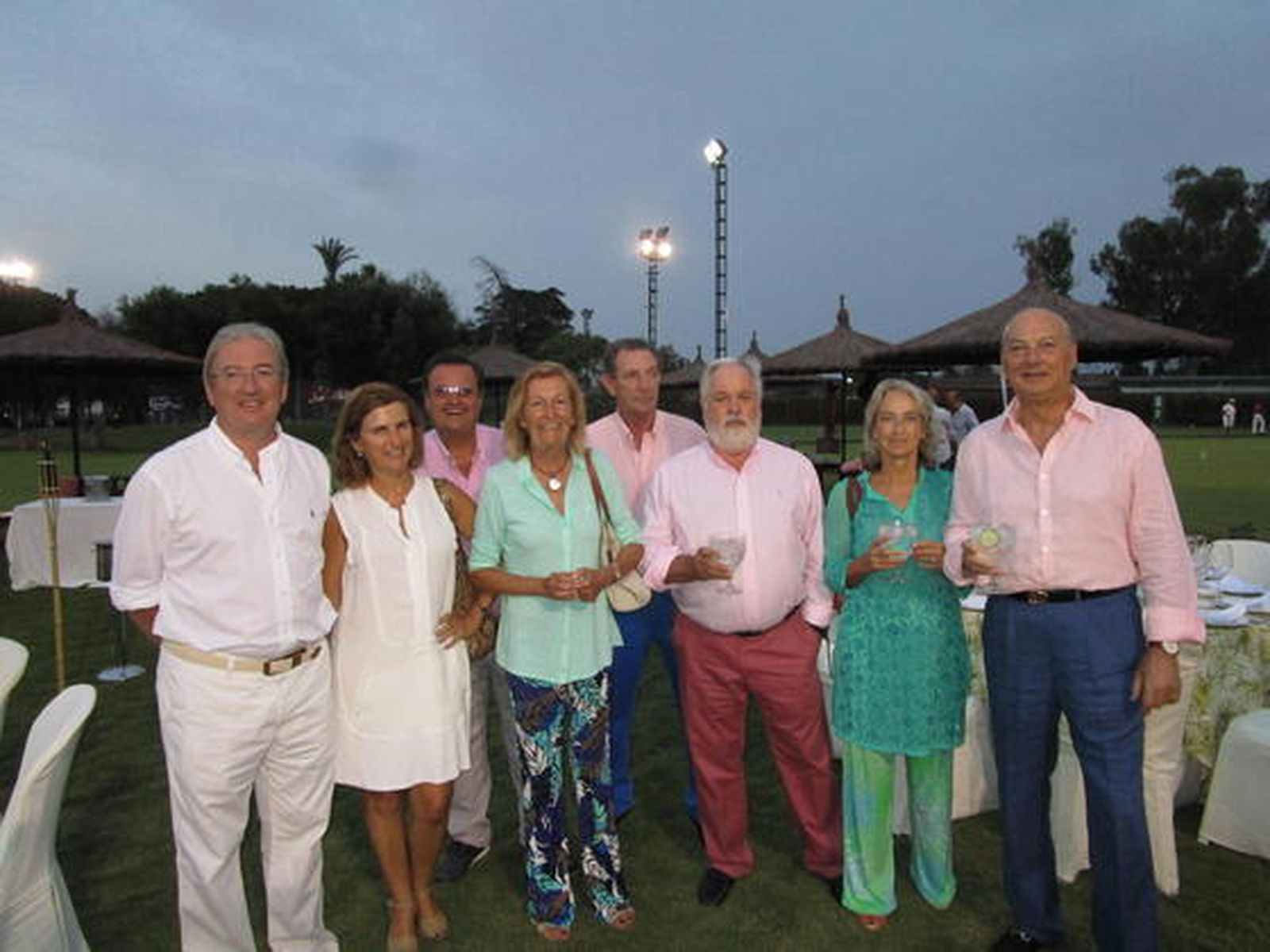 Pedro Rebuelta, Almudena Domecq, Alfonso Pérez-Barbadillo, Elena Soto, Juan Reyna, Miguel Arias-Cañete, Micaela Domecq y el marqués de Vargas.

Foto: Ignacio Casas de Ciria