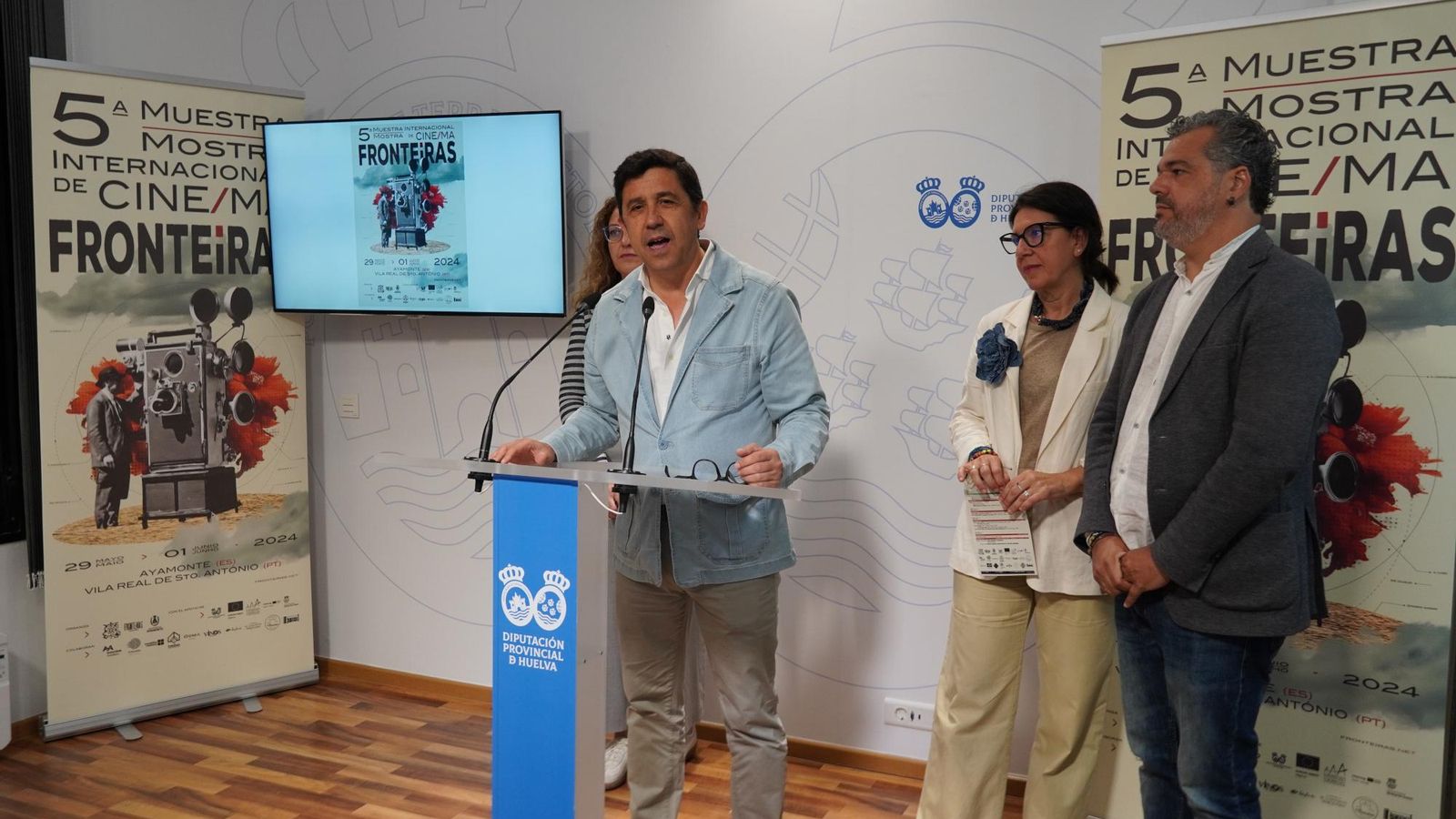 Alberto Fernández, María José Martín, Abraham López y Paloma Ogáyar en la presentación de la Muestra. Alberto Fernández, María José Martín, Abraham López y Paloma Ogáyar en la presentación de la Muestra.